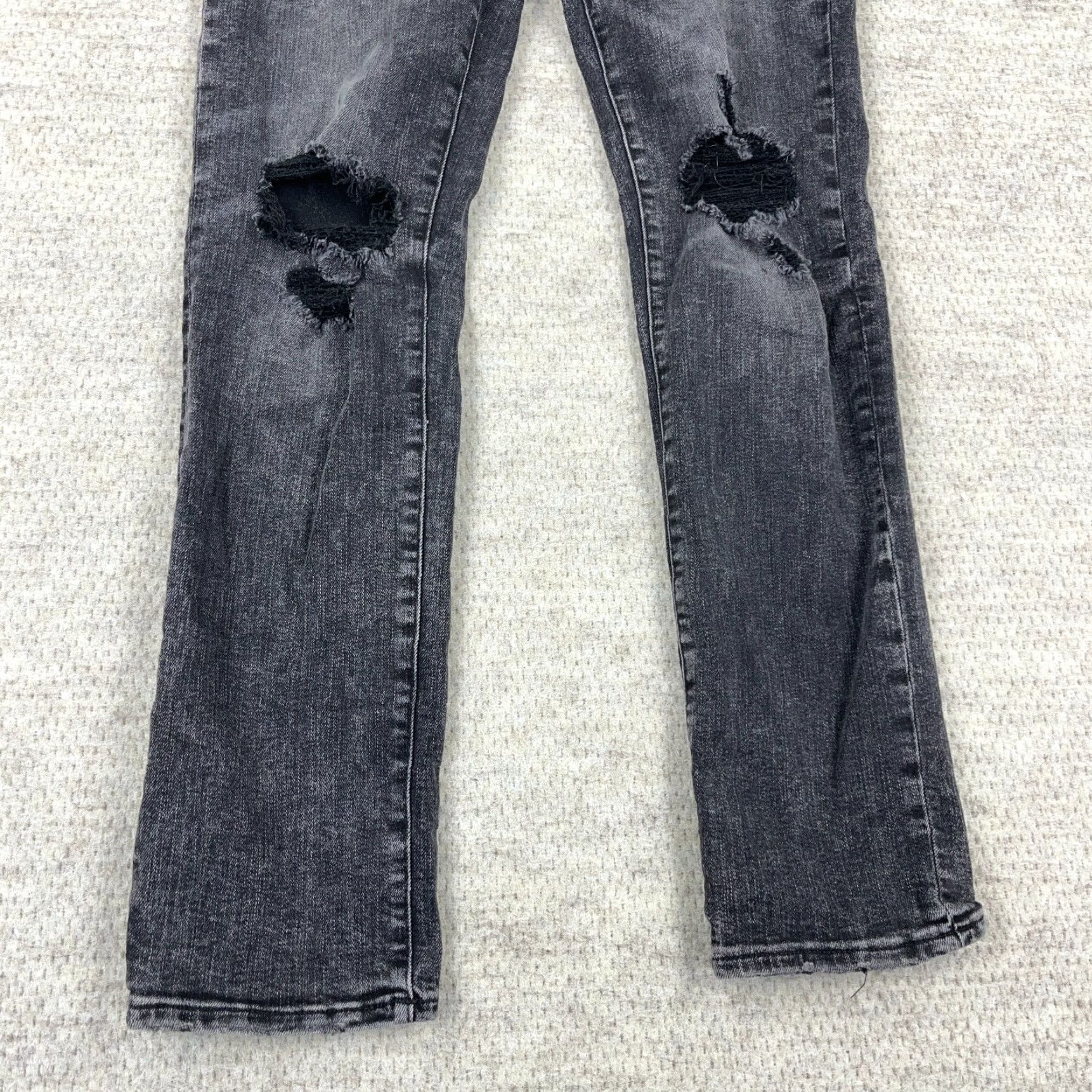 American Eagle Outfitters American Eagle Outfitters Jeans Men 30x32 Slim Fit Distressed Charcoal Wash 5-Pocket Denim Belt Loops 30 in inseam Slim Straight Black Size US 30 / EU 46 - 5 Thumbnail