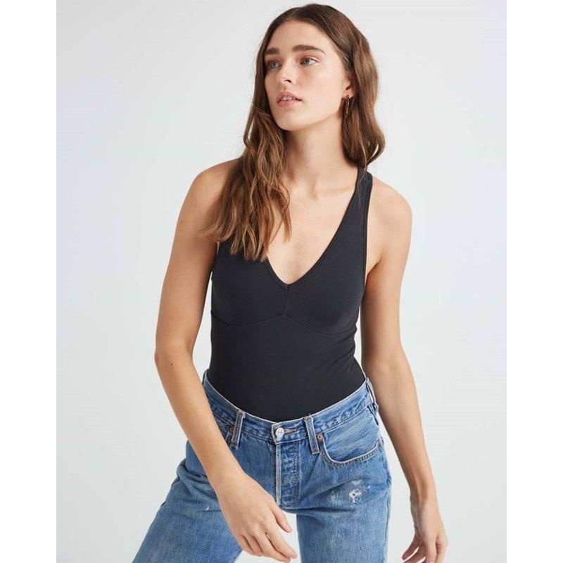 Richer Poorer NWT Richer Poorer Soft Stretch Bodysuit in Evergreen Size XS Size XS / US 0-2 / IT 36-38 - 4 Thumbnail