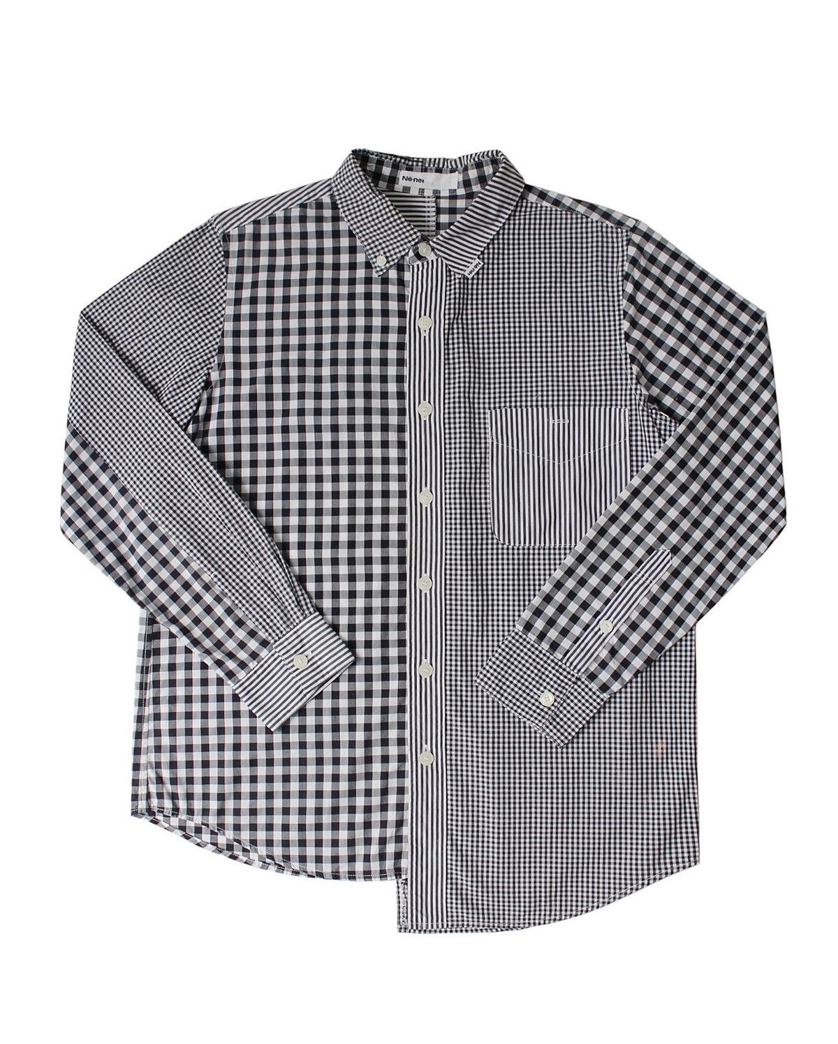 Issey Miyake SS2013 NÉ-NET PATCHWORK CHECK STRIPE SHIRT Size US M / EU 48-50 / 2 - 1 Thumbnail