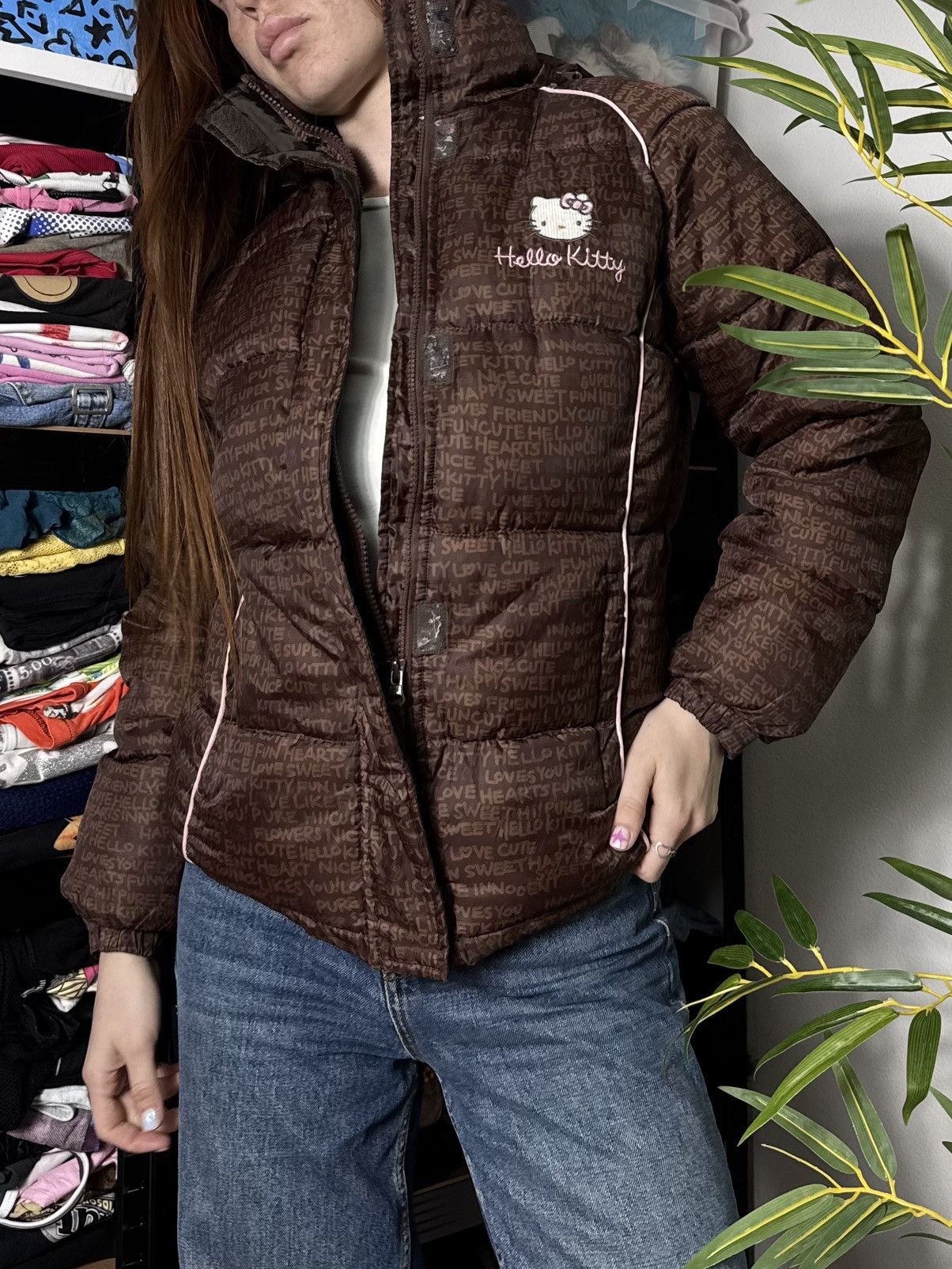Cartoon Network VINTAGE HELLO KITTY SANRIO 2000s DOWN PUFFER JACKET Size S / US 4 / IT 40 - 2 Thumbnail