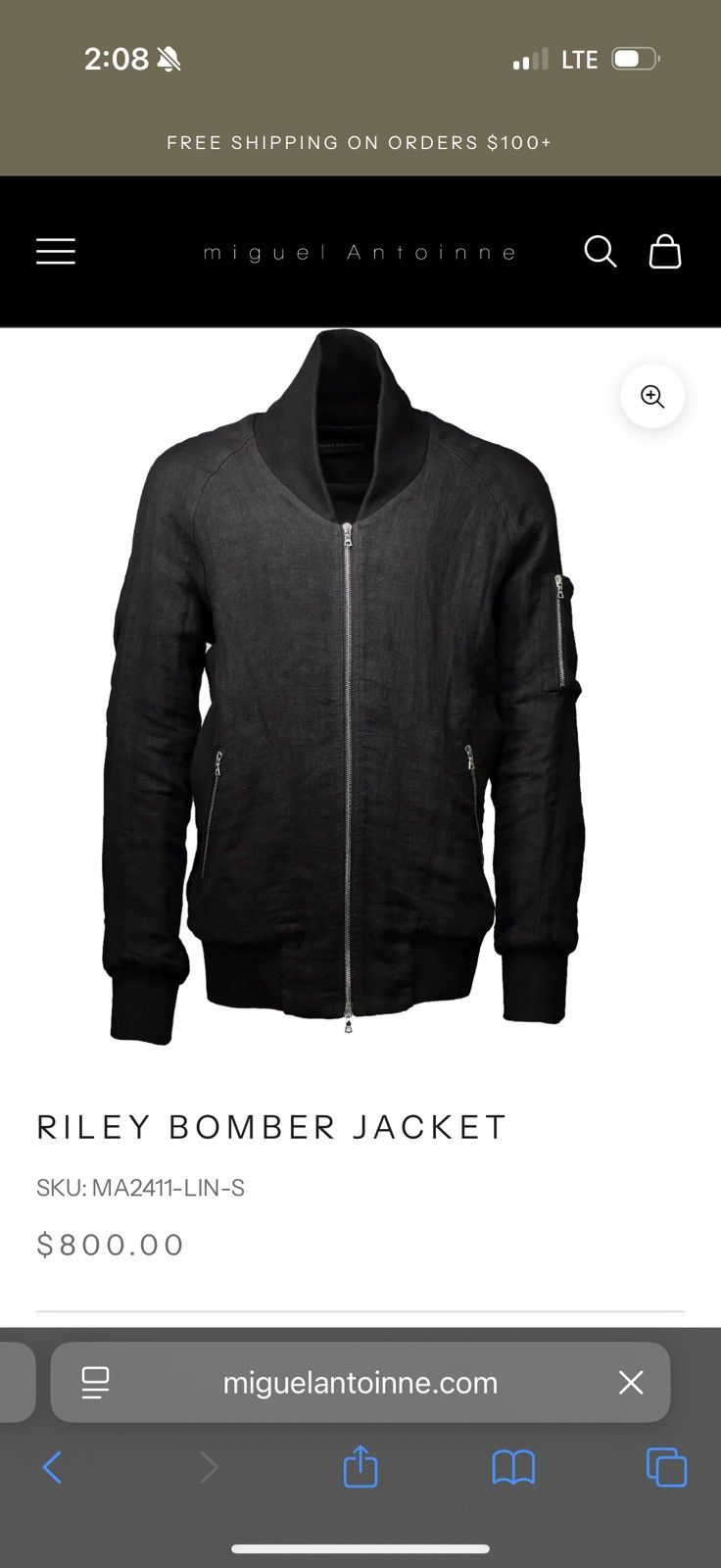 Other Miguel Antoinne Bomber Jacket Napoleon Style Double Zip Size US M / EU 48-50 / 2 - 2 Thumbnail