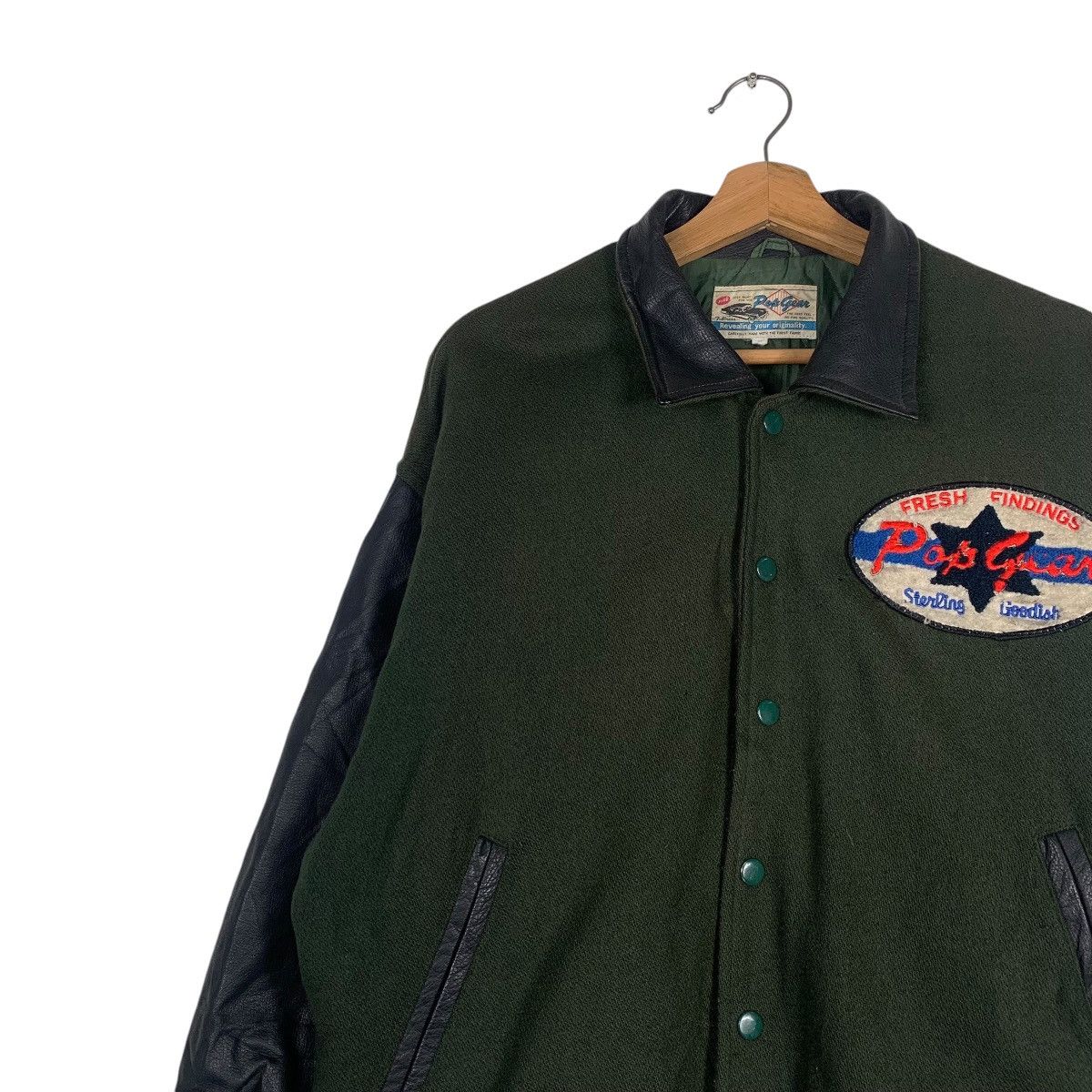 Japanese Brand Vintage Pop Gear Fullness Big Logo Leather Varsity Jacket Size US M / EU 48-50 / 2 - 6 Thumbnail