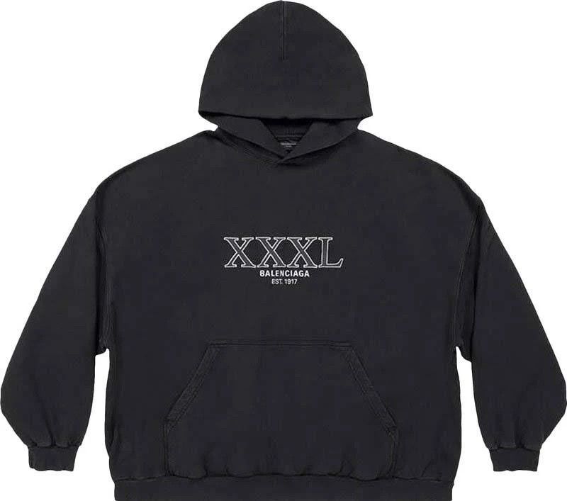 XXXL Large Fit Hoodie in Black