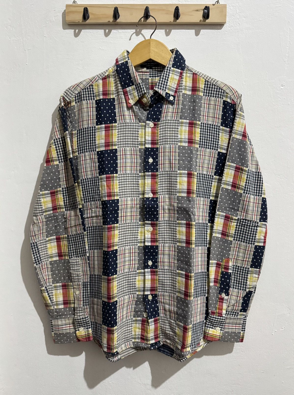 Comme des Garcons COMME DES GARCONS HOMME PLUS PACTHWORK SHIRT Size US M / EU 48-50 / 2 - 1 Thumbnail