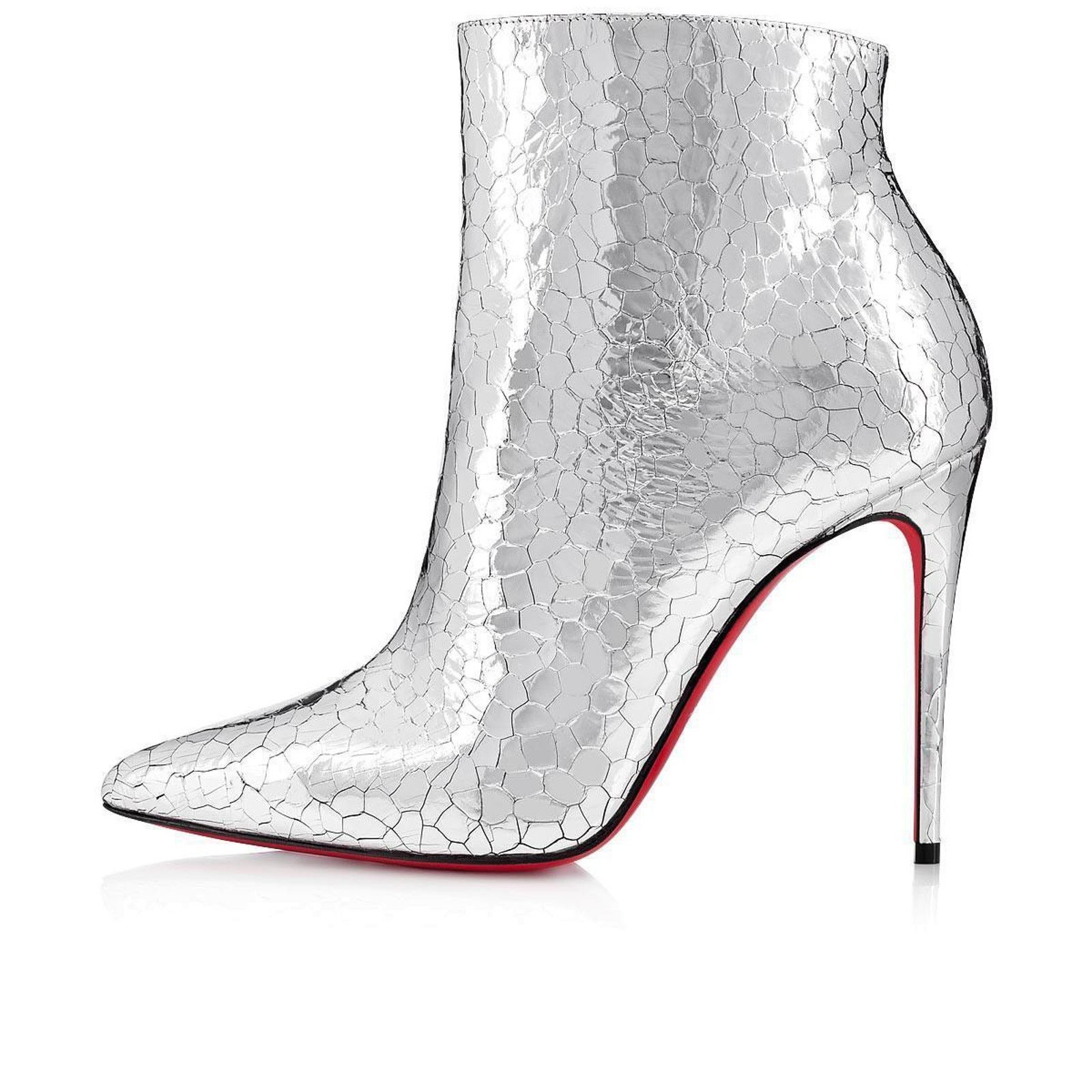 Christian Louboutin Christian Louboutin So Kate Booty 100 Silver Martele Heel Size US 5.5 / IT 35.5 - 3 Thumbnail