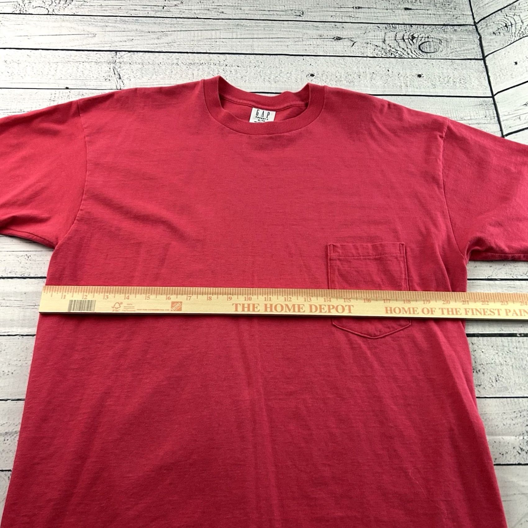Gap VINTAGE Gap Short Sleeve T-Shirt Men's XL Pink Pocket Slim Single Stitch Size US XL / EU 56 / 4 - 4 Thumbnail