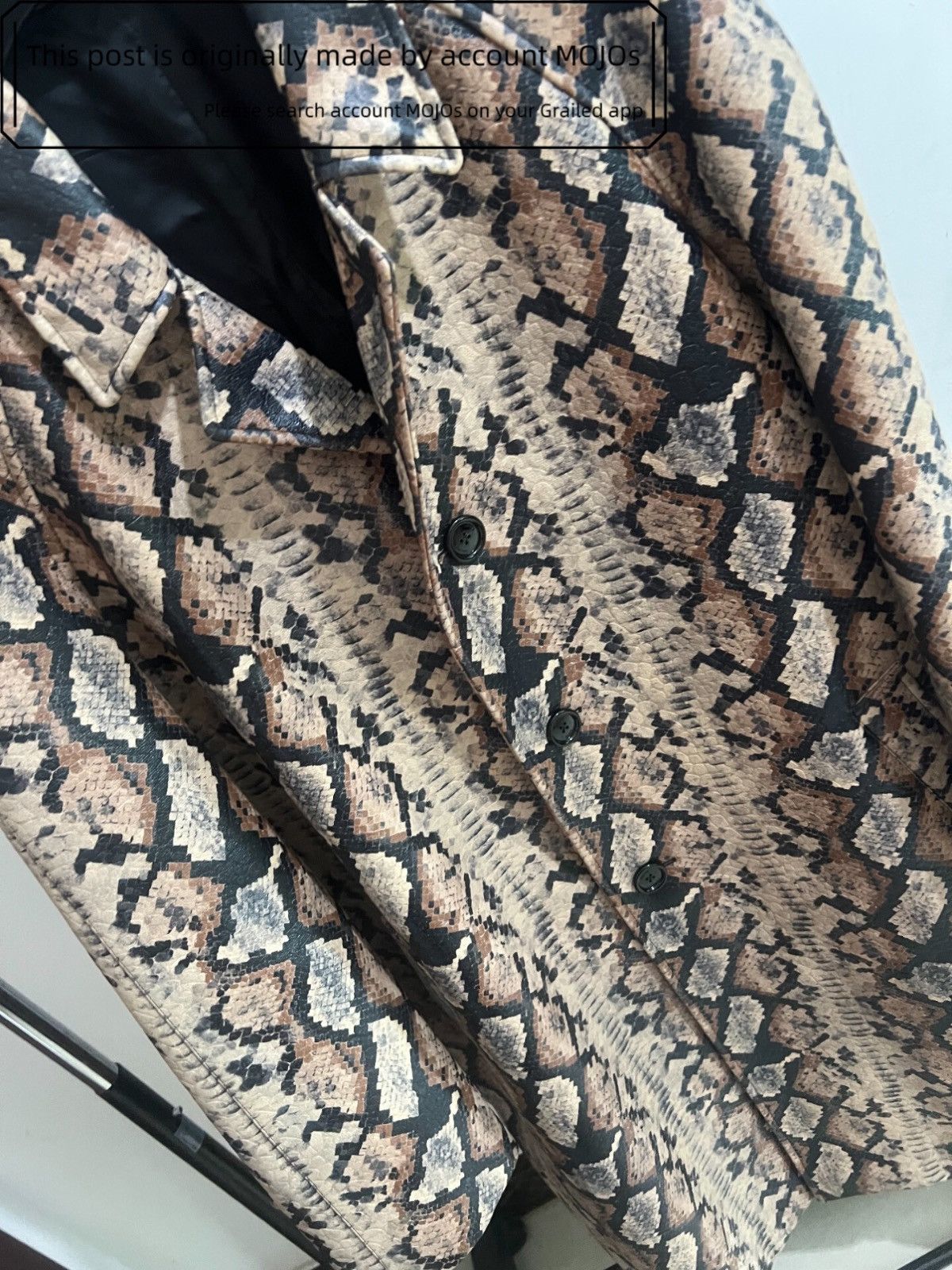 Celine Sz 48 Celine 23SS Python Pattern Overall Coat mojos28125 Size US M / EU 48-50 / 2 - 3 Thumbnail