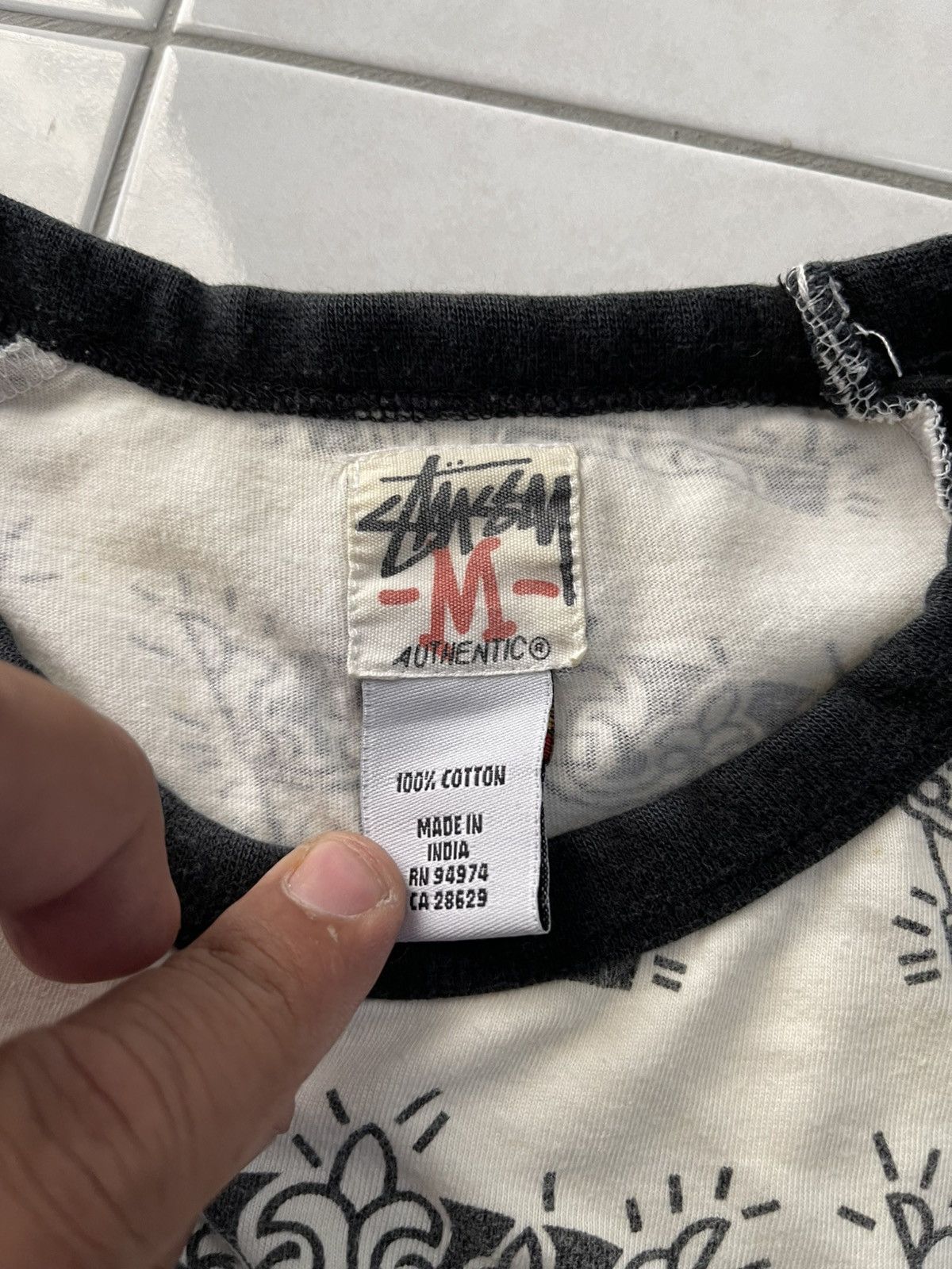 Stussy VINTAGE STUSSY CROWN DESIGN STYLE RAGLAN TEE VERY RARE Size US M / EU 48-50 / 2 - 6 Thumbnail