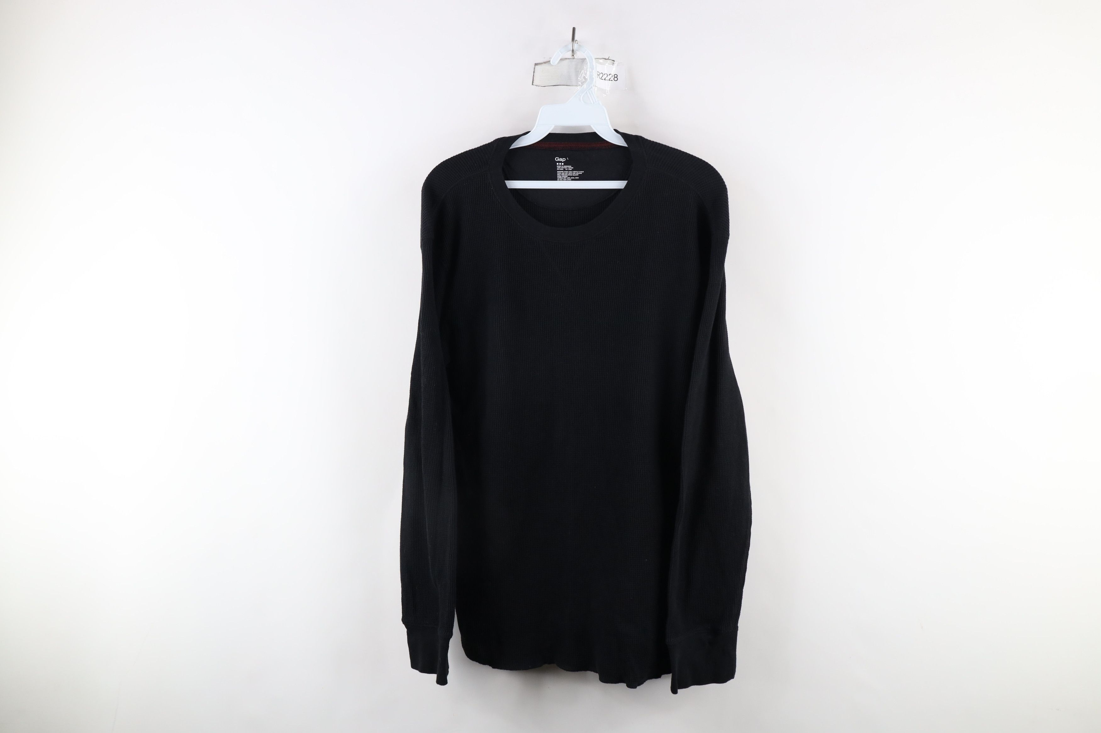 Gap × Vintage Vintage Gap Thermal Waffle Knit Long Sleeve T-Shirt Black Size US L / EU 52-54 / 3 - 1 Thumbnail