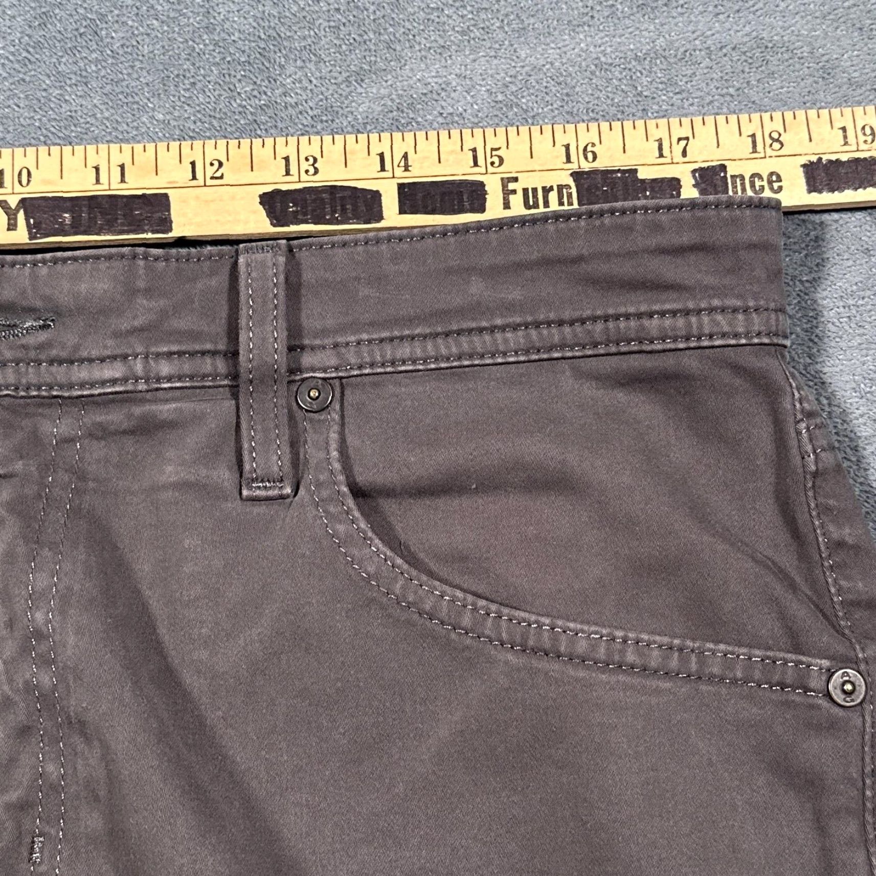 Denime VINTAGE AG Adriano Goldschmied Everett Jeans Men 35x29 Gray Slim Straight Denim Casual Size US 35 - 7 Thumbnail