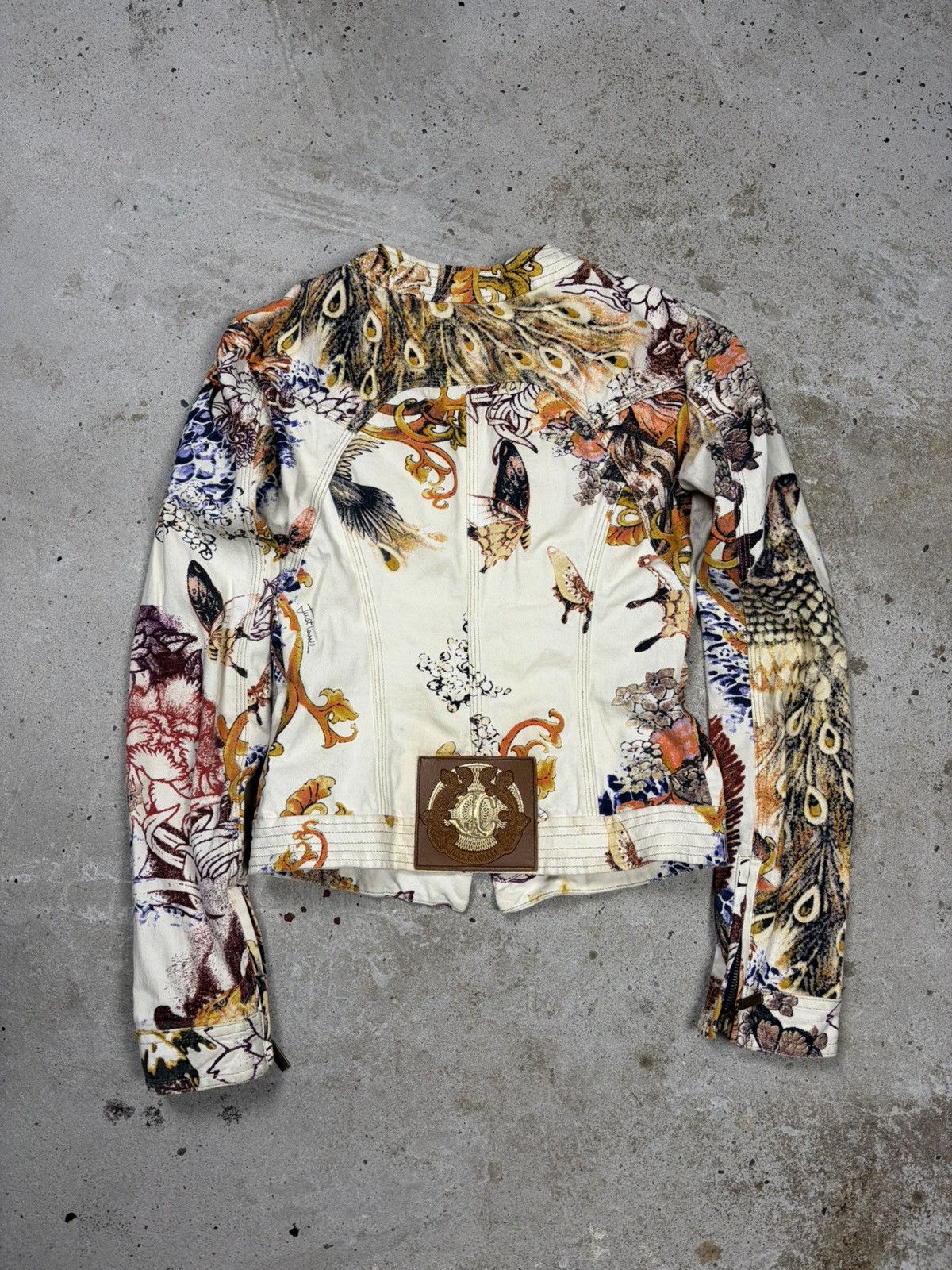 Just Cavalli 2000s Just Cavalli Roberto Multi Print Jeans Jacket Denim Size XS / US 0-2 / IT 36-38 - 2 Thumbnail