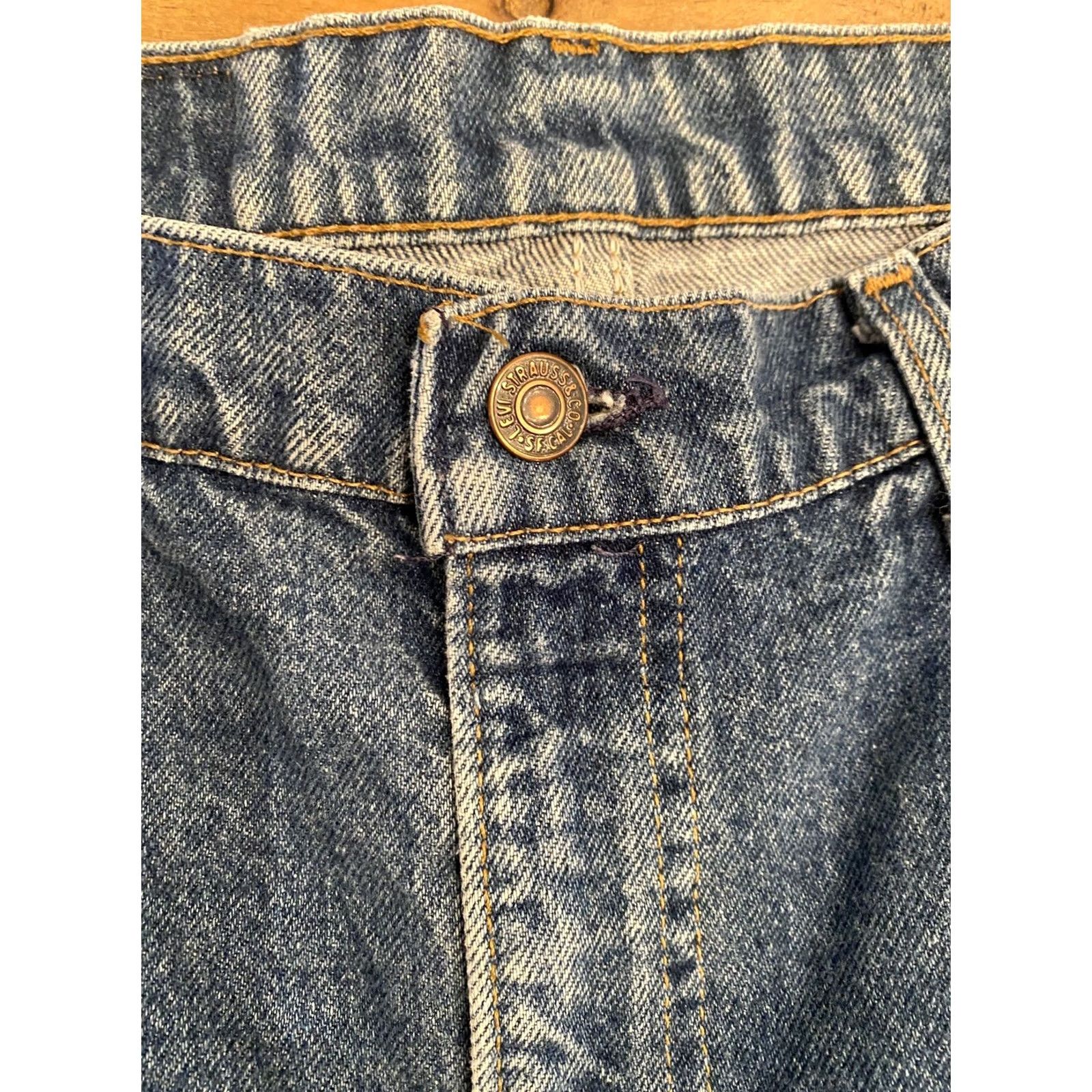Levi's VINTAGE Levi's 505 Jeans Orange Tab Dark Wash Straight 36 X 32 Mens Denim 90s Levi's 505 Series Jeans Size US 36 / EU 52 - 2 Thumbnail