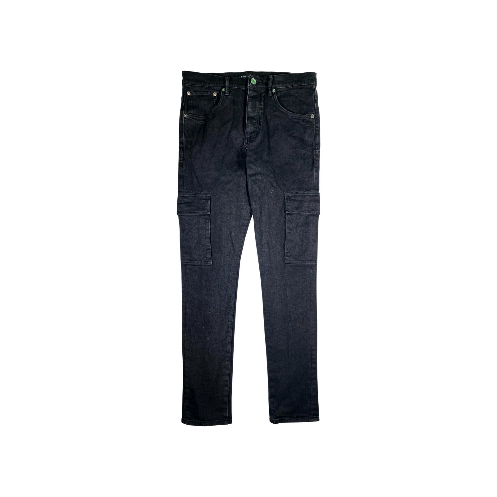 Purple Brand Purple Brand Denim Black Cargo Pants Size US 31 - 1 Thumbnail