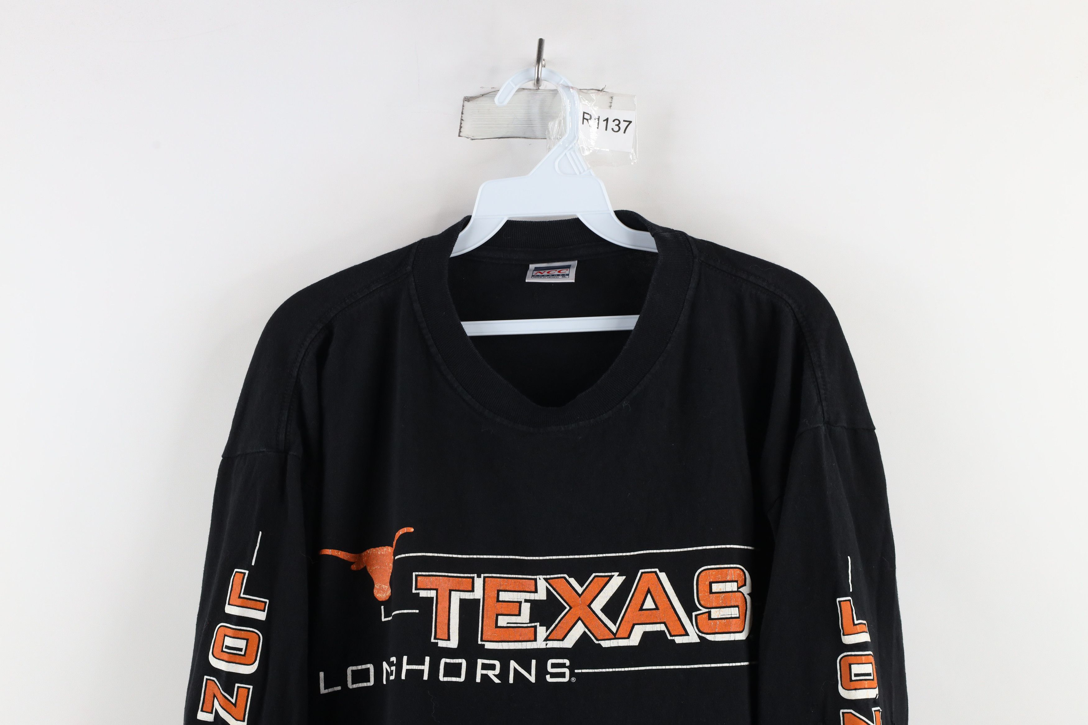 Vintage Vintage Spell Out University of Texas Long Sleeve T-Shirt Size US XL / EU 56 / 4 - 2 Thumbnail