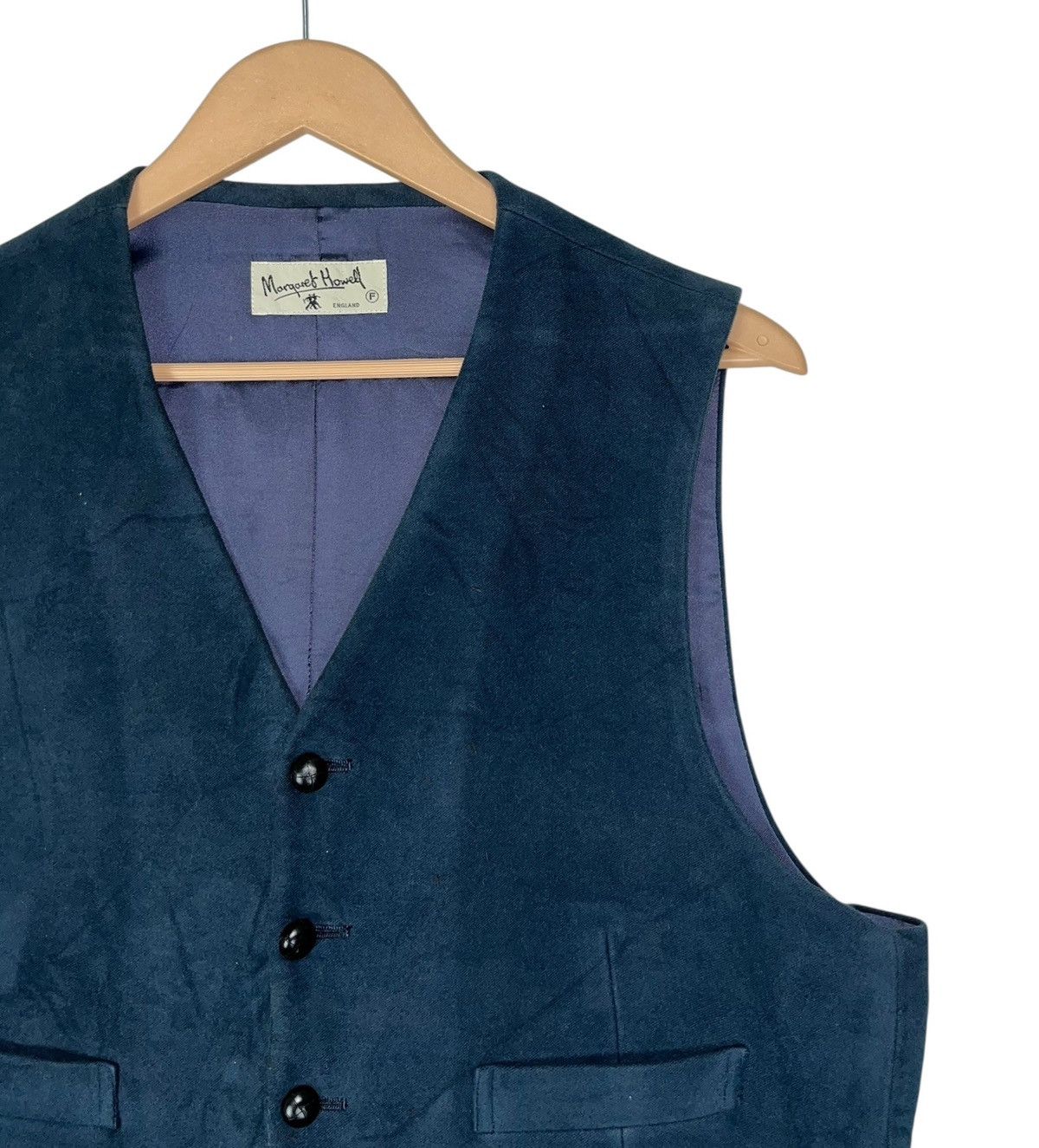 Japanese Brand × Margaret Howell Margarett Howell England Navy Blue Button Vest Size US L / EU 52-54 / 3 - 5 Thumbnail