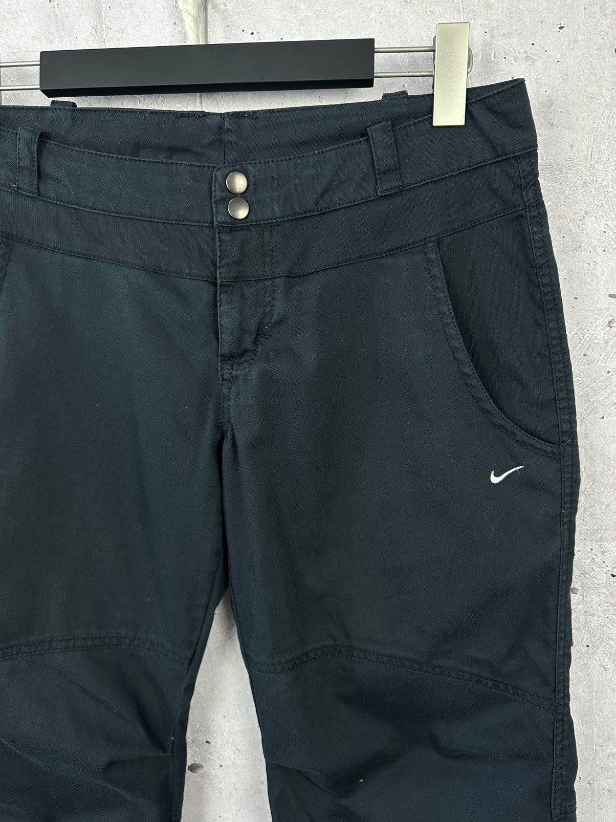 Nike × Vintage Nike Vintage Swoosh Embroidered Black Women’s Pants Size 30" / US 8 / IT 44 - 4 Thumbnail