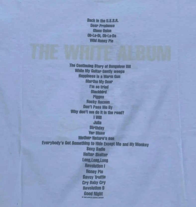 Band Tees Vtg The Beatles White Album Tee Size US L / EU 52-54 / 3 - 5 Thumbnail
