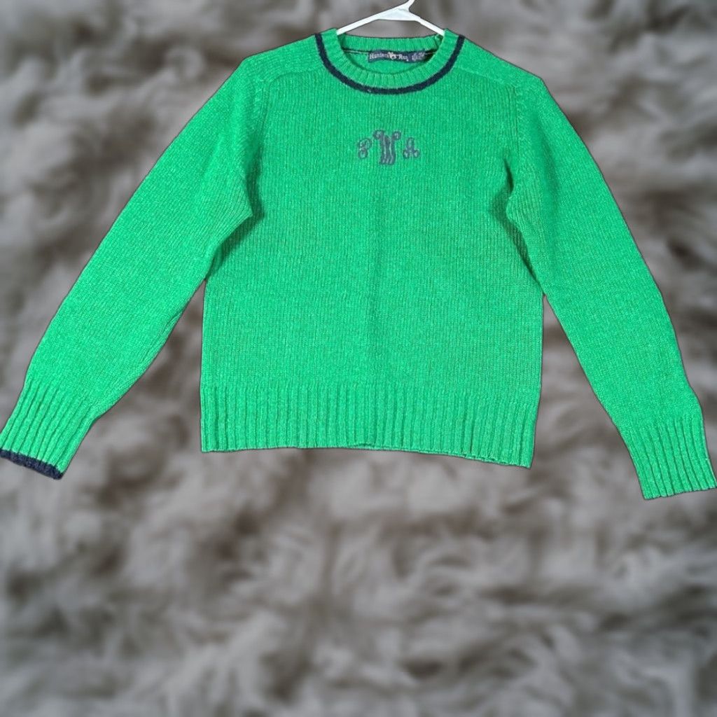 Vintage VINTAGE Hunters Run Green Pullover Crewneck Sweater Women M Monogrammed Golf Theme Size M / US 6-8 / IT 42-44 - 1 Thumbnail