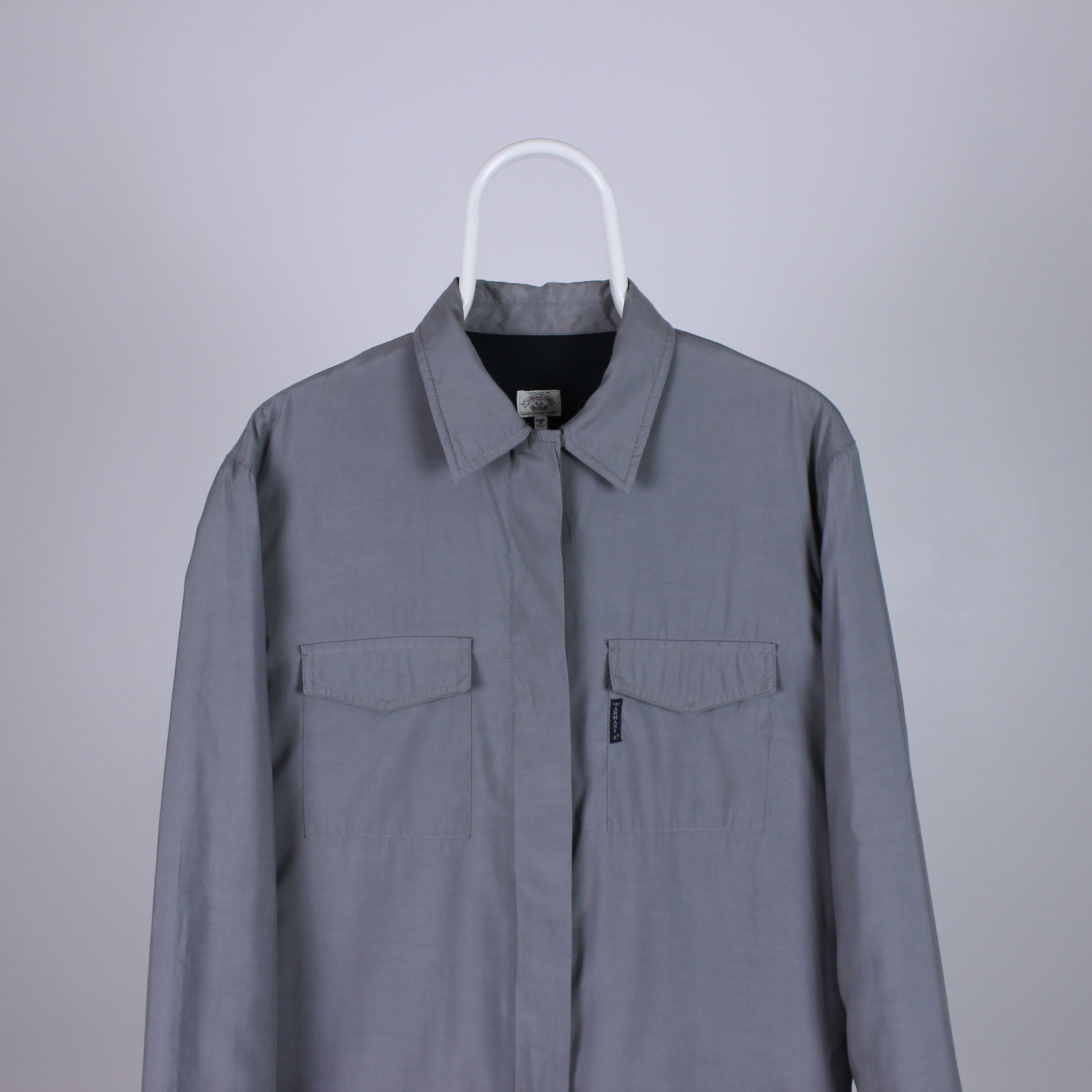 Armani Armani jeans overshirt shirt nylon rarity S M gray Size US M / EU 48-50 / 2 - 1 Thumbnail