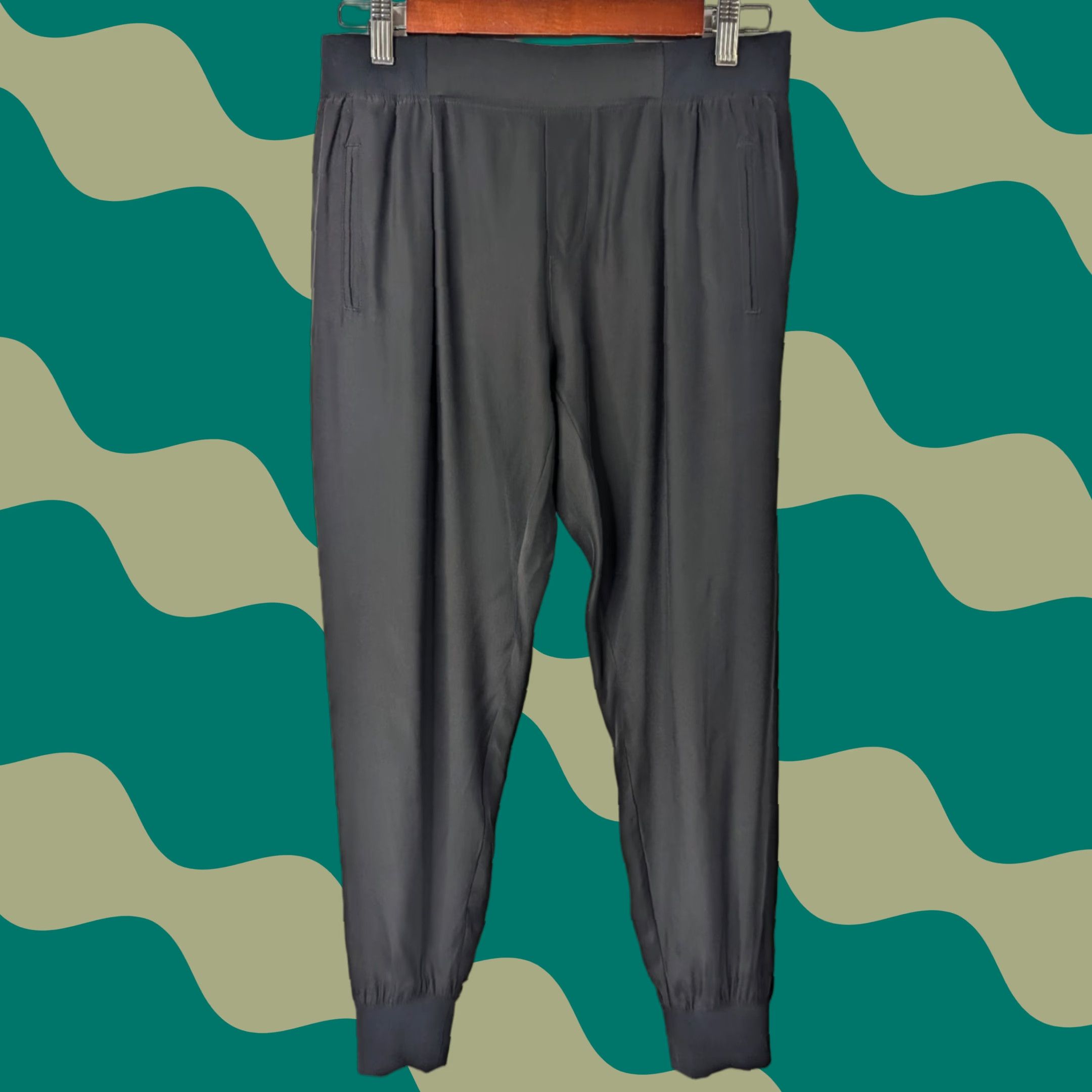 ATM Jogger Pants Silk Black Womens Size Small Pull On