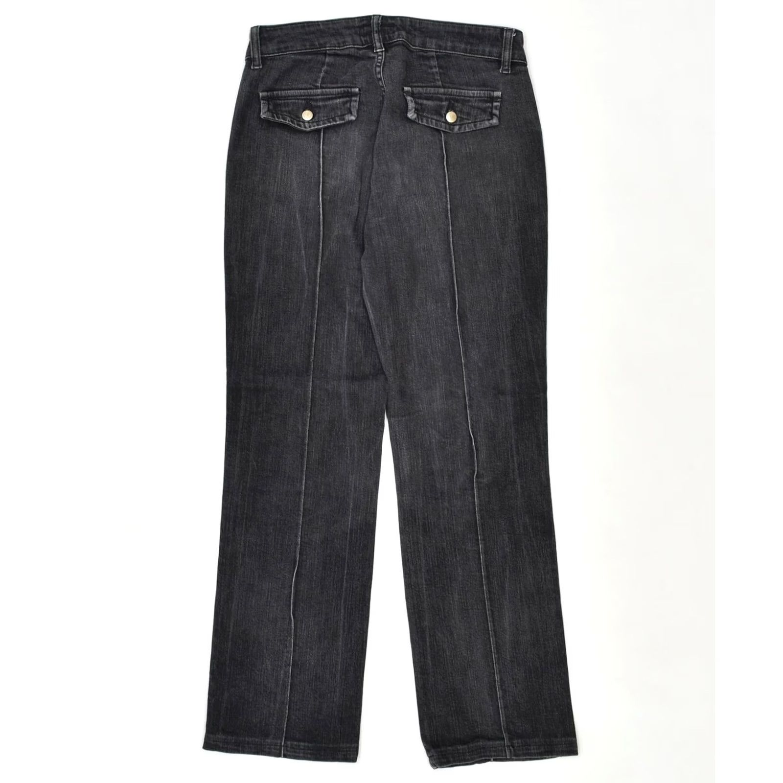 Trussardi TRUSSARDI Womens Straight Jeans Black Cotton W27 L27 Size 27" / US 4 / IT 40 - 2 Thumbnail
