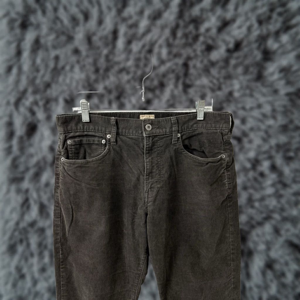Vintage J Crew 770 Corduroy Pants Mens 33x32 Gray Slim Fit Casual Workwear Trousers Size US 33 - 1 Thumbnail