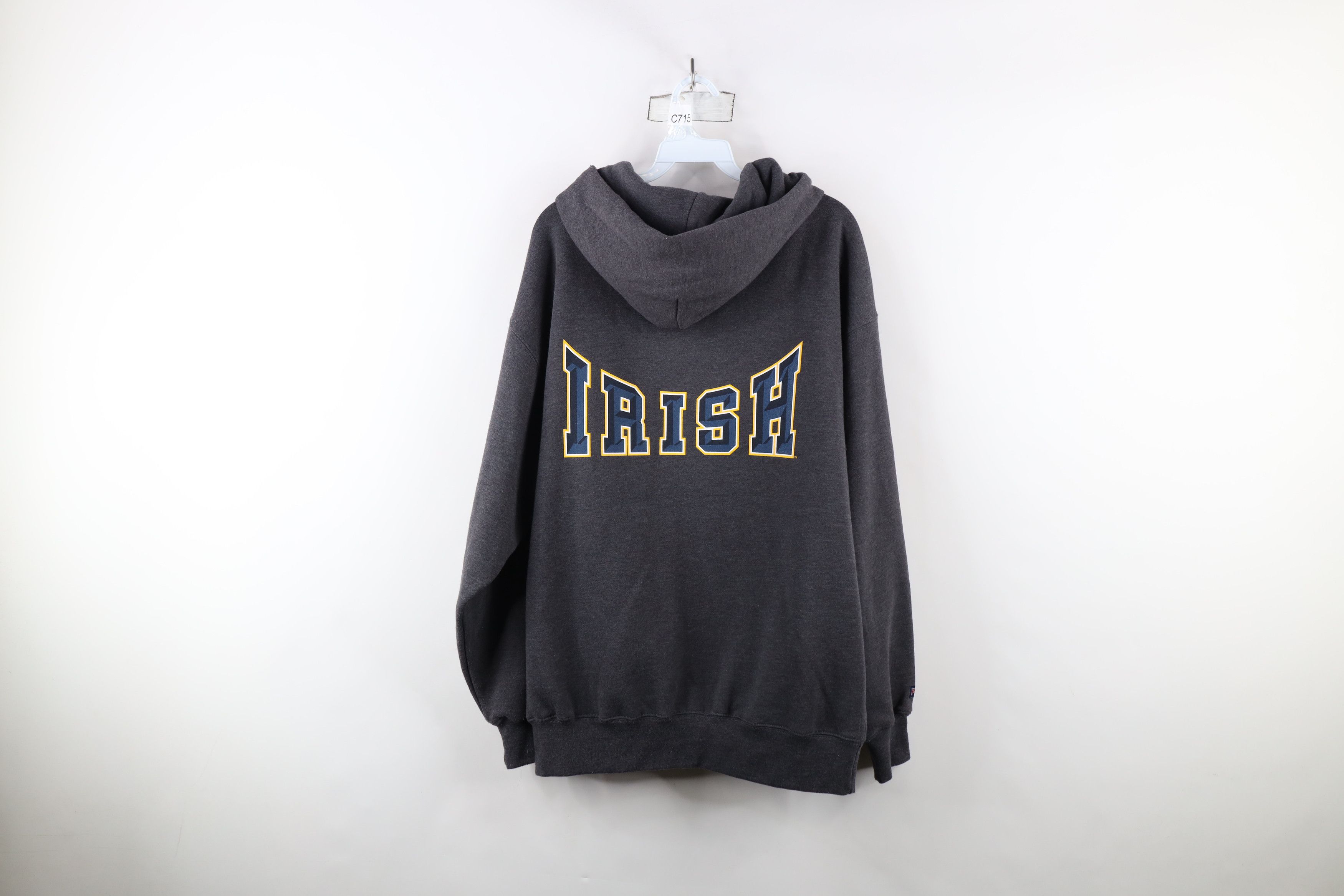 Vintage Vintage 90s Notre Dame University Full Zip Hoodie Sweatshirt Size US M / EU 48-50 / 2 - 13 Thumbnail