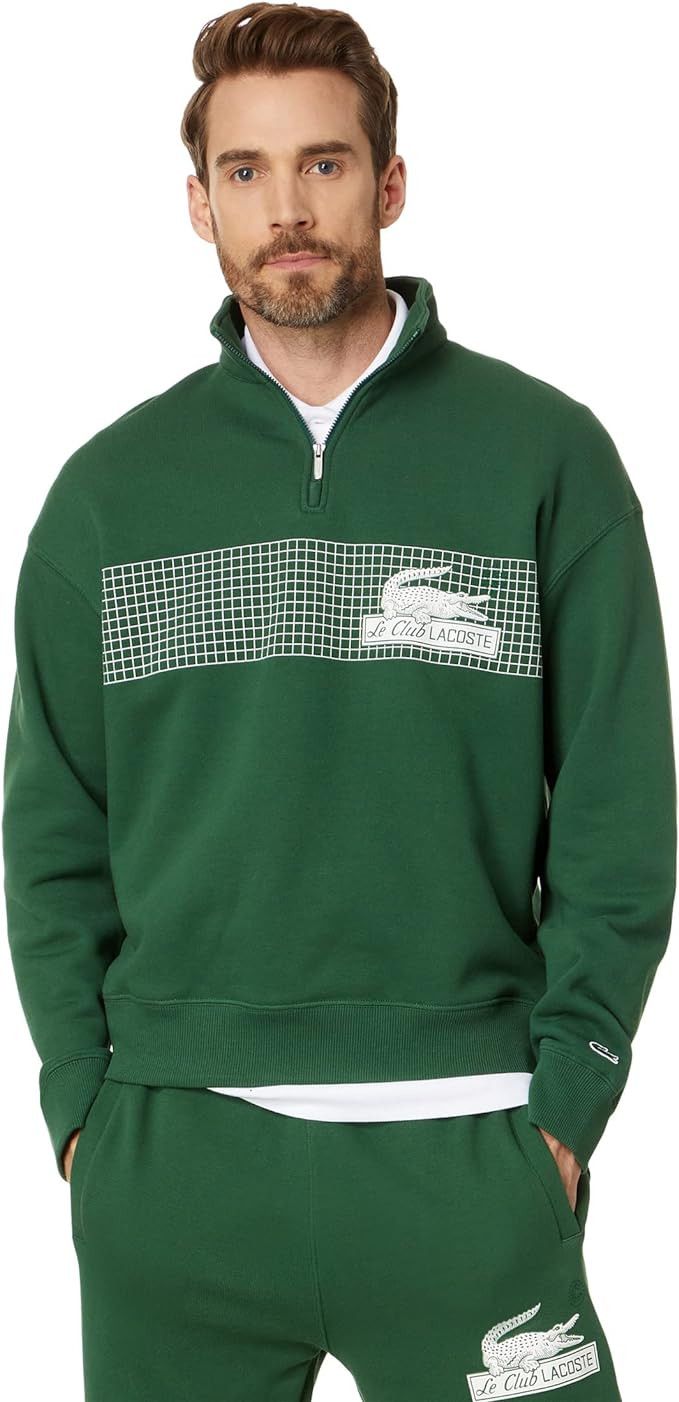 Lacoste Lacoste Neo Heritage Le Club 1/4 Zipper Mock Neck Sweatshirt Size US L / EU 52-54 / 3 - 3 Thumbnail