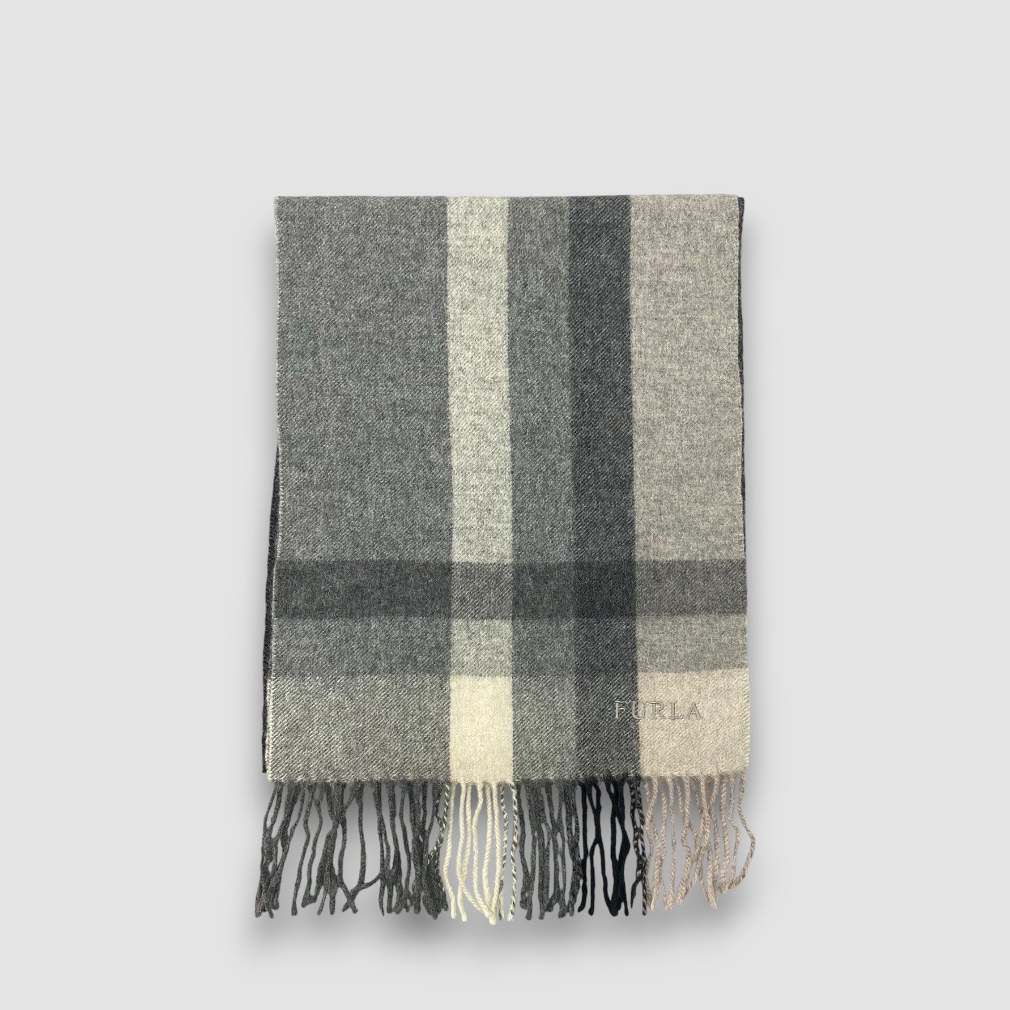 Furla Vintage Furla Scarf Muffler Plaid Winter Cashmere Scarves Size ONE SIZE - 2 Thumbnail