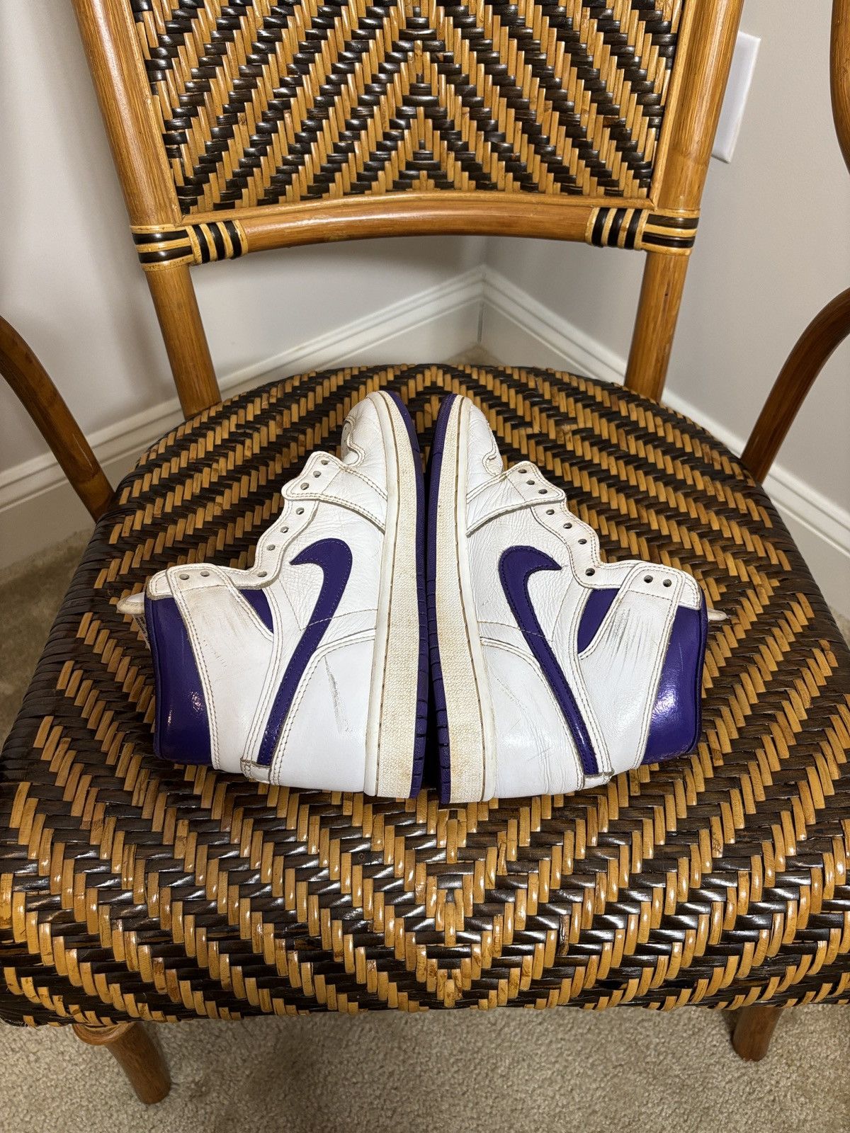 Jordan Brand Jordan 1 High OG Court Purple 6.5 Size US 6.5 / IT 36.5 - 5 Thumbnail