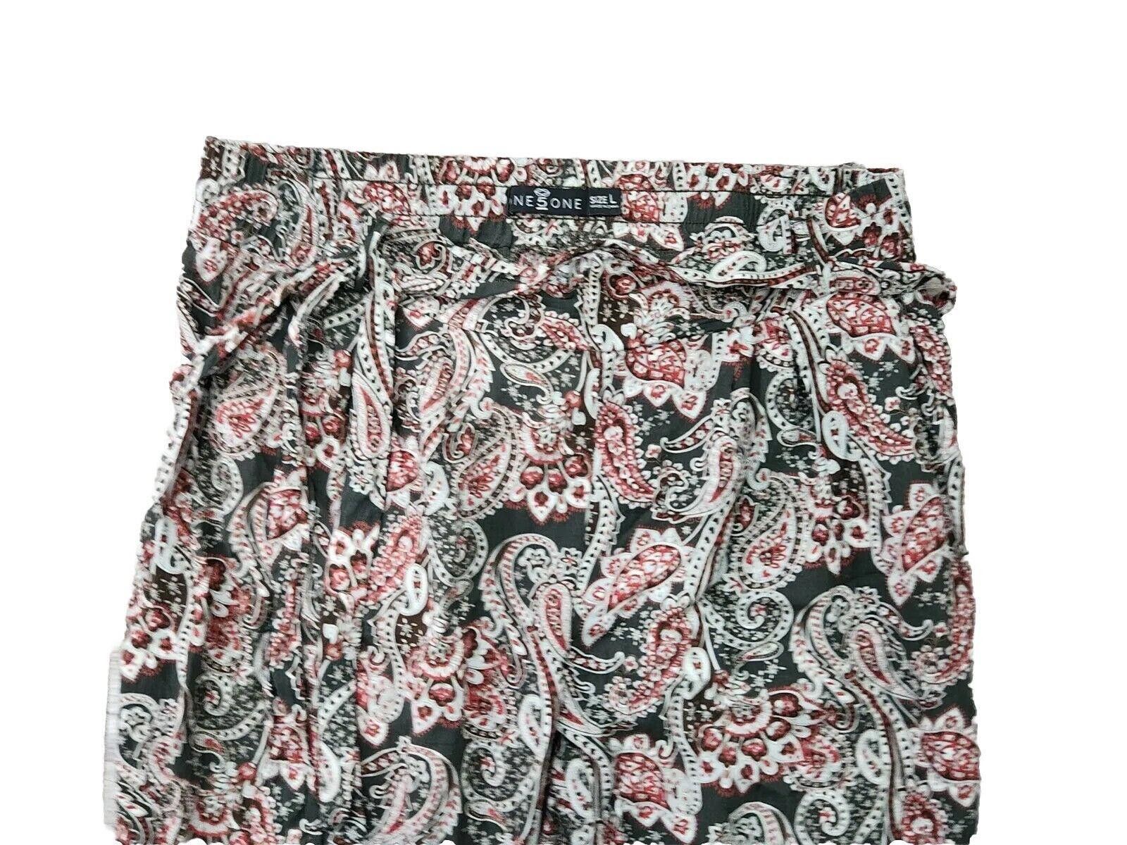 Designer One Five One Pants Large Hippie Boho Harem Tapered Paisley Size 36" / US 14 / IT 50 - 3 Thumbnail
