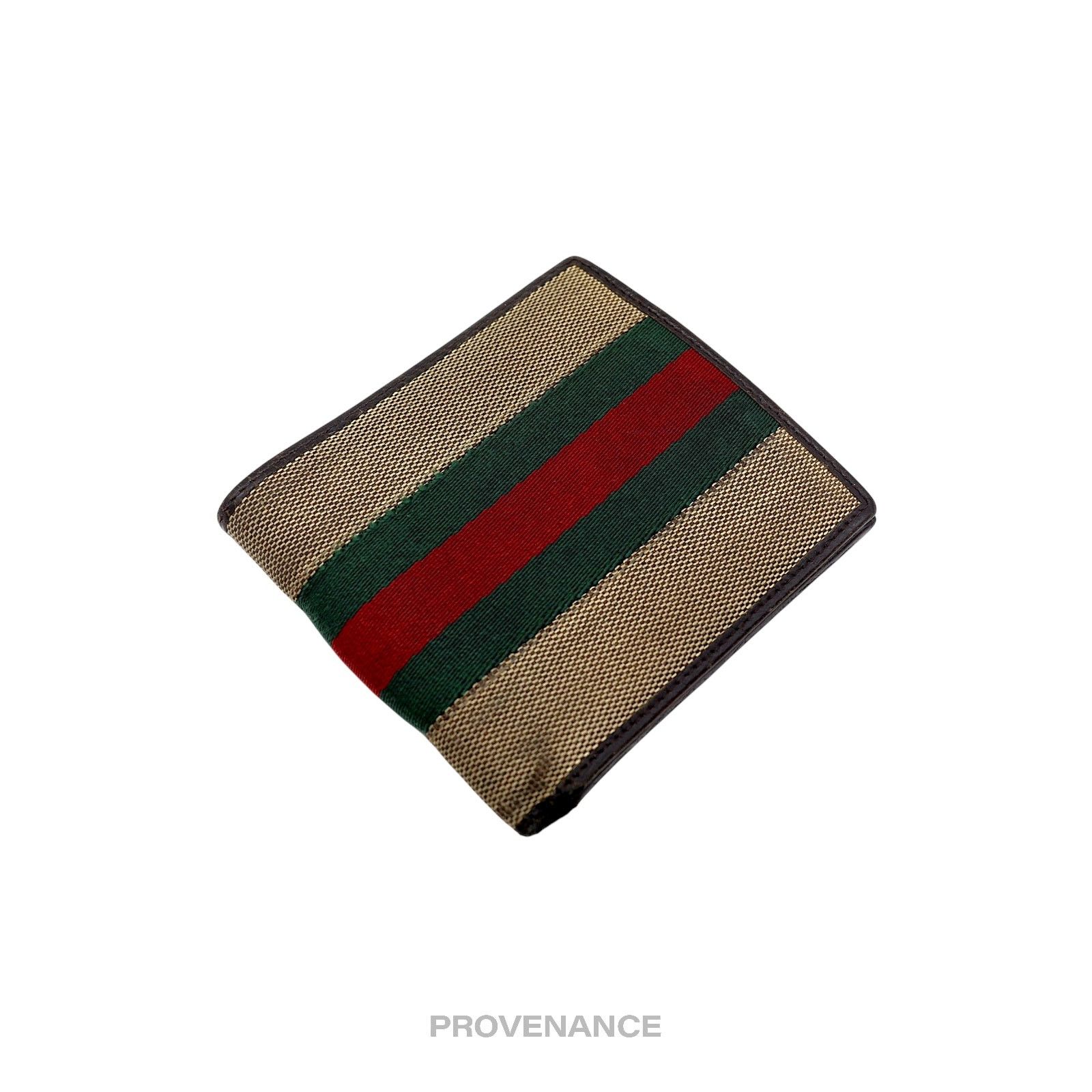 Gucci 🔴 Gucci Bifold Wallet - Raffia with Web Size ONE SIZE - 3 Thumbnail
