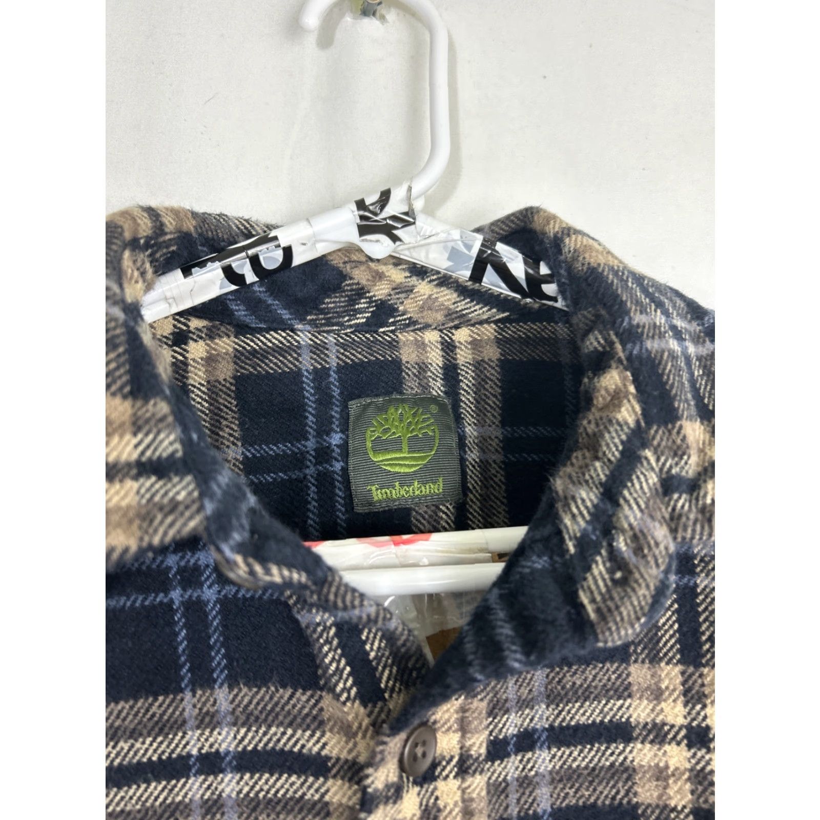 Timberland Timberland Shirt Mens Large Plaid Flannel Button-Up Long Sleeve Blue Beige Casual Travel Size US L / EU 52-54 / 3 - 6 Thumbnail