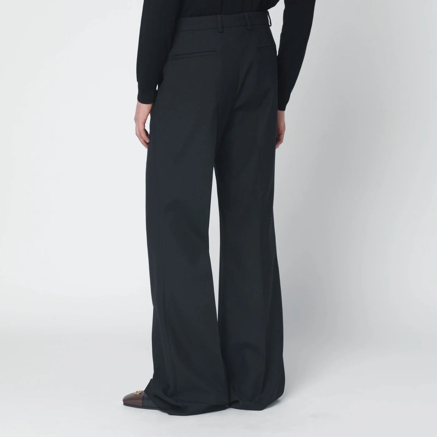 Valentino o1d2blof0326 Wool Pants in Black Size US 30 / EU 46 - 3 Thumbnail