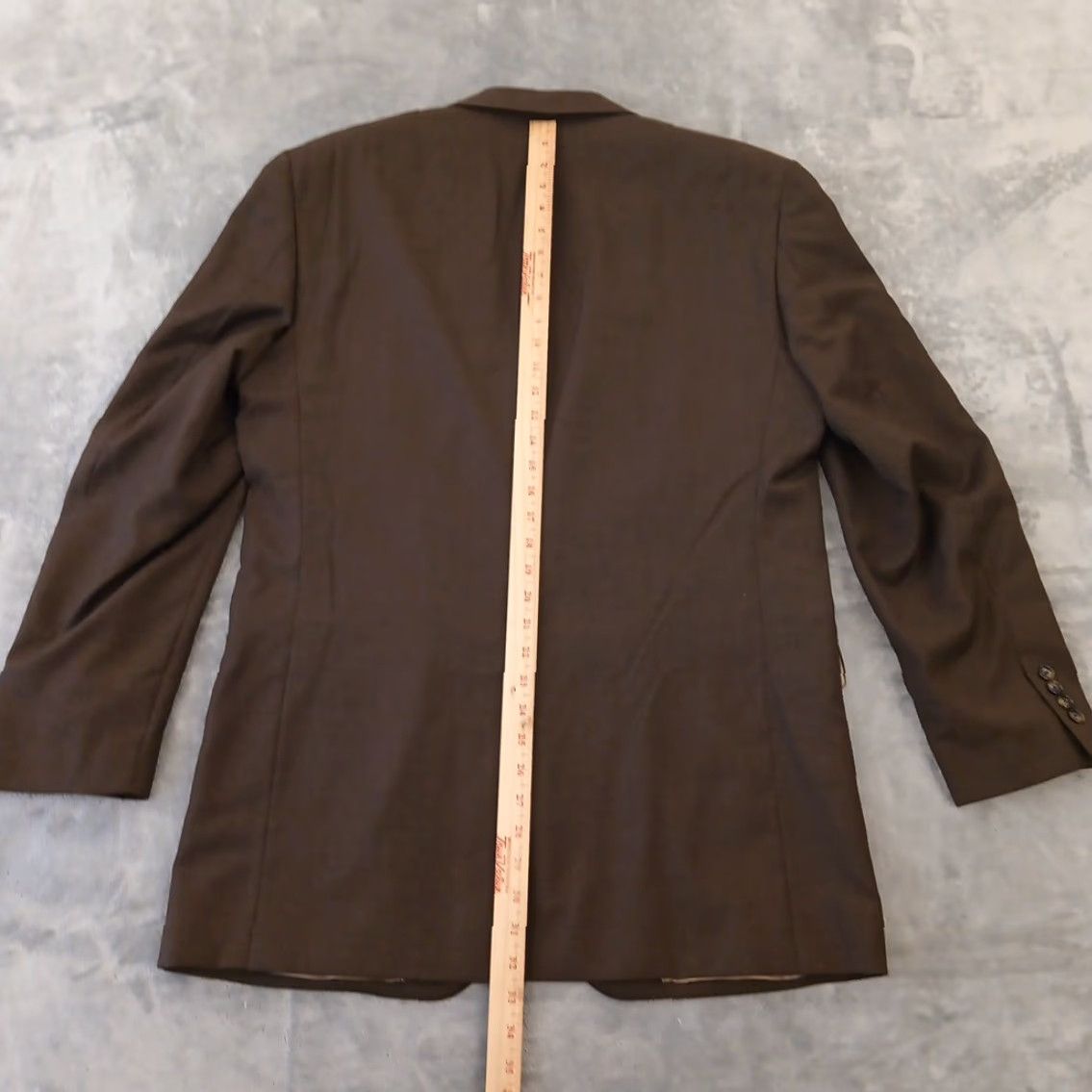 Jos. A. Bank Jos A Bank Blazer Mens 42 Long Brown Wool Two Button Single Vent Notch Lapel 2 Piece Regular Inner Pockets Vintage? No Size 42R - 7 Thumbnail