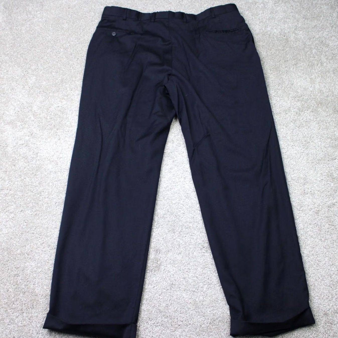 Jos. A. Bank Jos. A. Bank Pants Mens 40x32 Blue Signature Collection 100% Wool Pleated Cuffed Dress Pants Size US 40 / EU 56 - 5 Thumbnail
