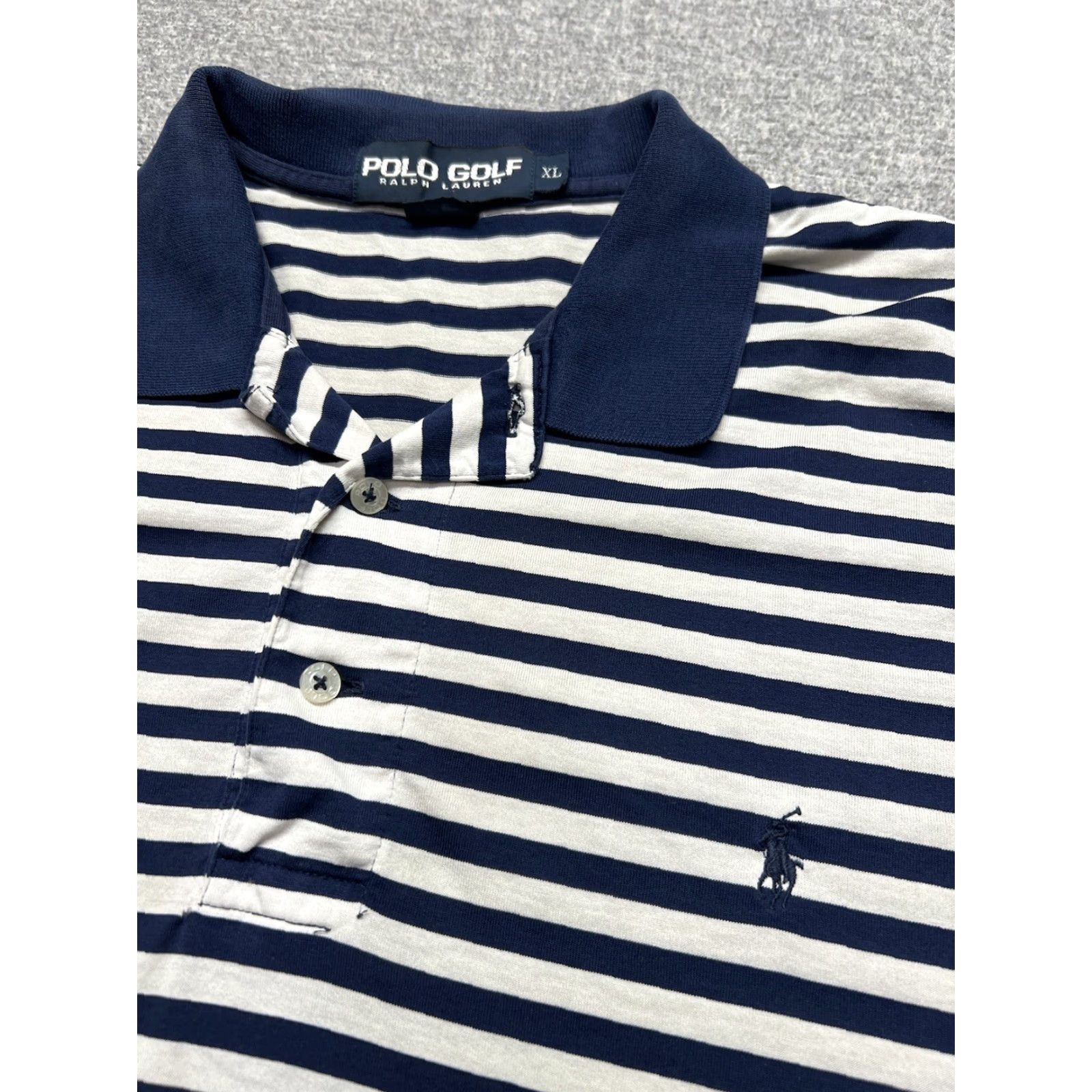 Ralph Lauren Polo Golf Ralph Lauren Mens XL Shirt Striped Blue Pony Fine Cotton Size US XL / EU 56 / 4 - 3 Thumbnail