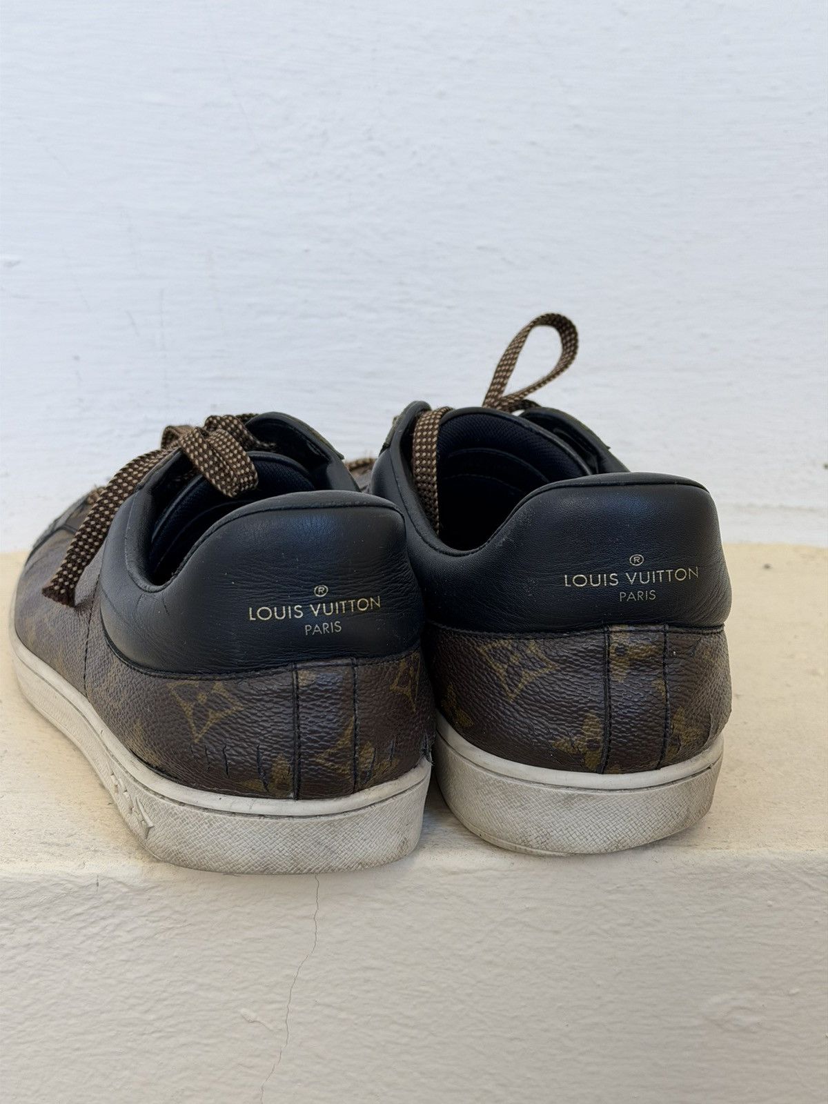 Louis Vuitton Louis Vuitton Leather Brown Low-Top Men‘s Sneakers Size 43 Size US 8.5 / EU 41-42 - 5 Thumbnail
