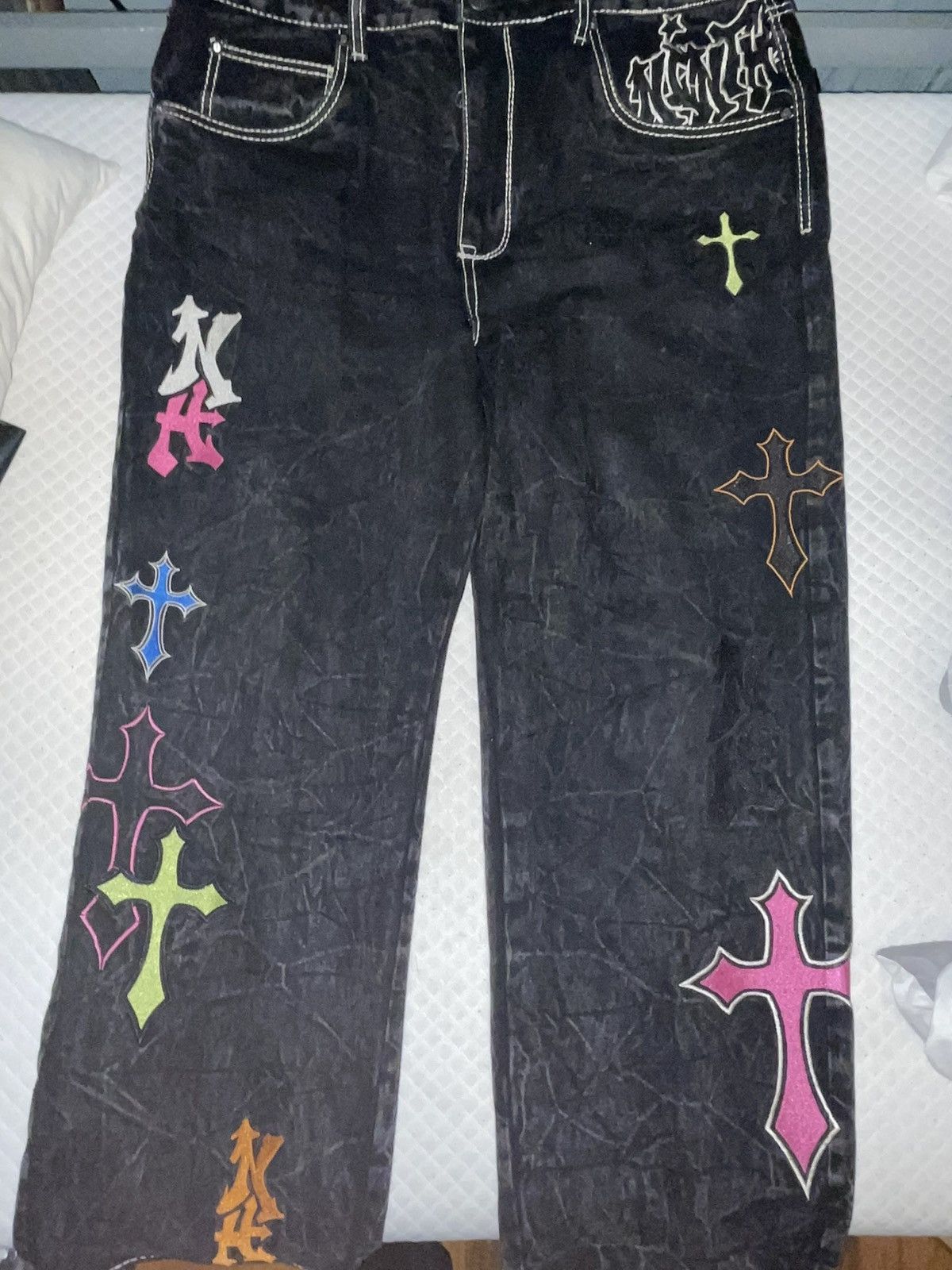 Ninth Hall Ninth Hall Multi Color cross pants Size US 40 / EU 56 - 1 Thumbnail