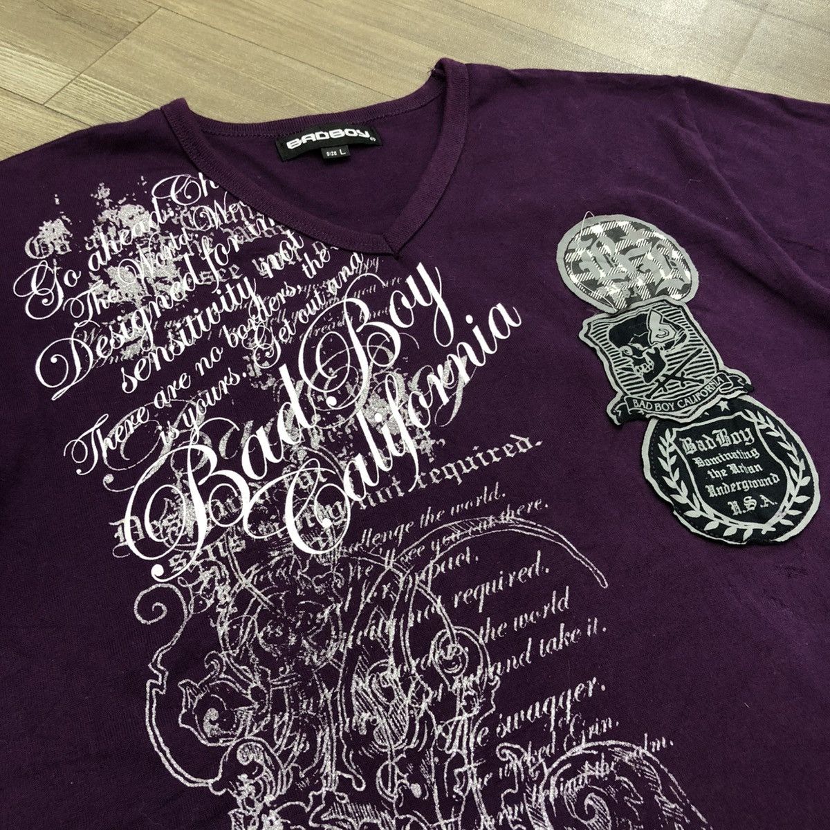 14th Addiction × If Six Was Nine × Le Grande Bleu (L.G.B.) Y2K Bad Boy Poem Skulls Ifsixwasnine Punk Lgb Goa Style Tee Size US L / EU 52-54 / 3 - 3 Thumbnail