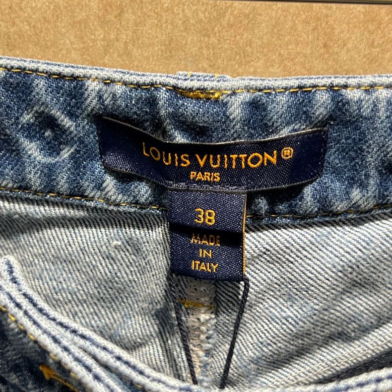 Louis Vuitton Louis Vuitton 25 FW washed blue print full print jeans Size US 38 / EU 54 - 3 Thumbnail
