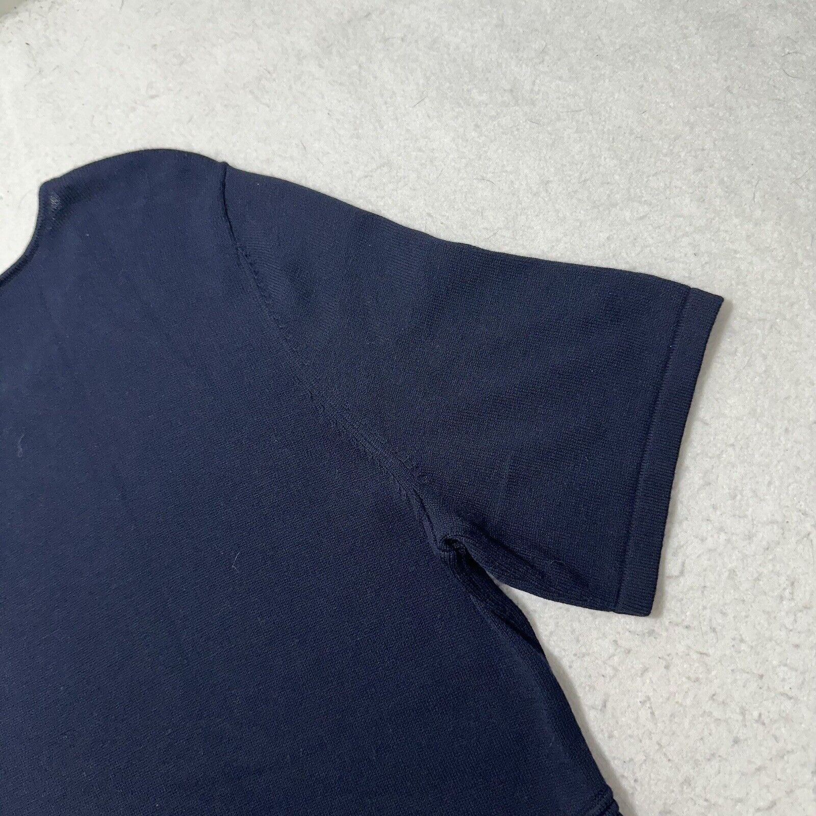 Other Talbots 1X Short Sleeve Navy Blue Heavyweight Knit Top Size XL / US 12-14 / IT 48-50 - 12 Thumbnail