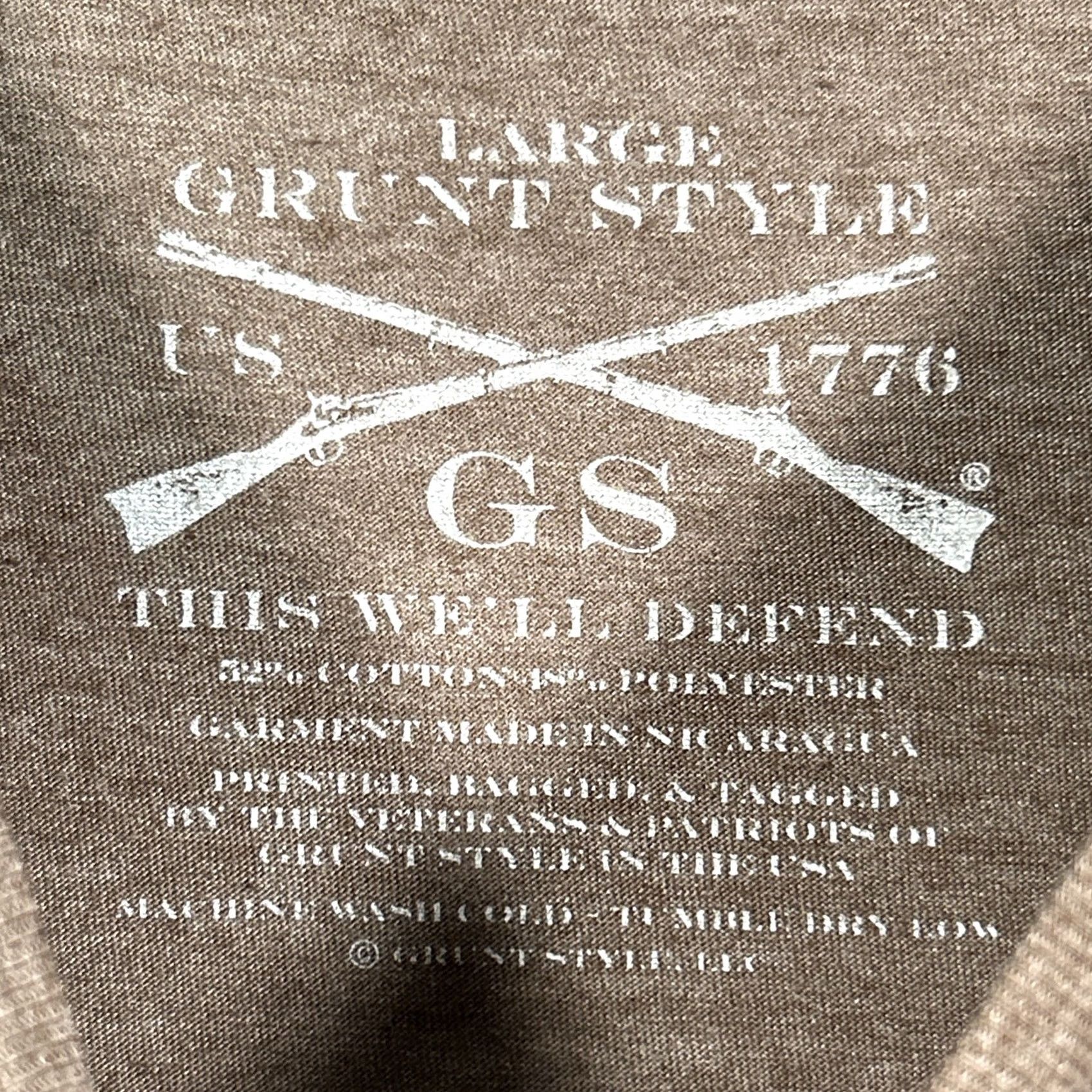 Vintage Grunt Style Mens Bear Arms Large T-Shirt Brown Size US L / EU 52-54 / 3 - 3 Thumbnail
