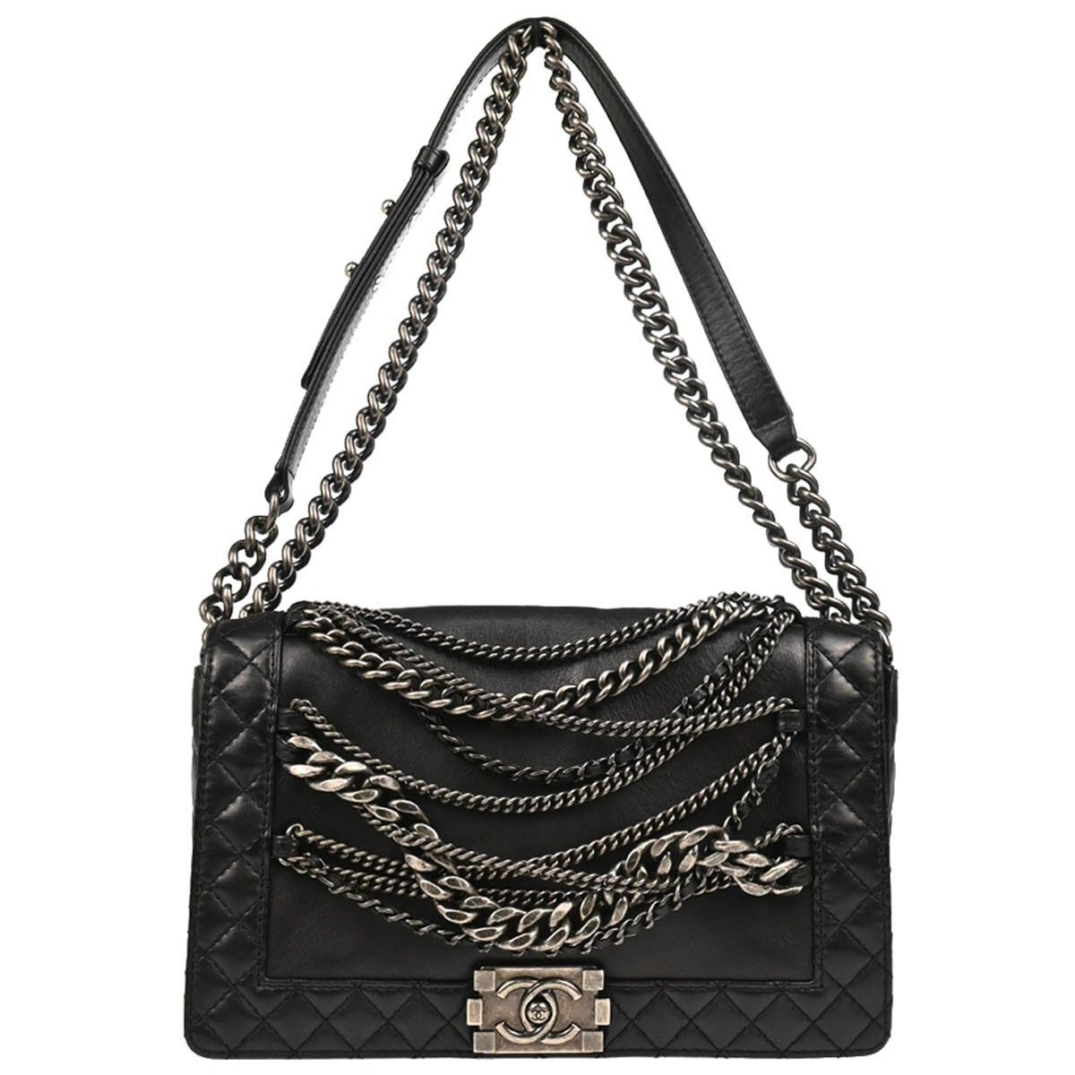 Chanel Chanel Boy Flap Bag Enchained Lambskin Size ONE SIZE - 1 Thumbnail