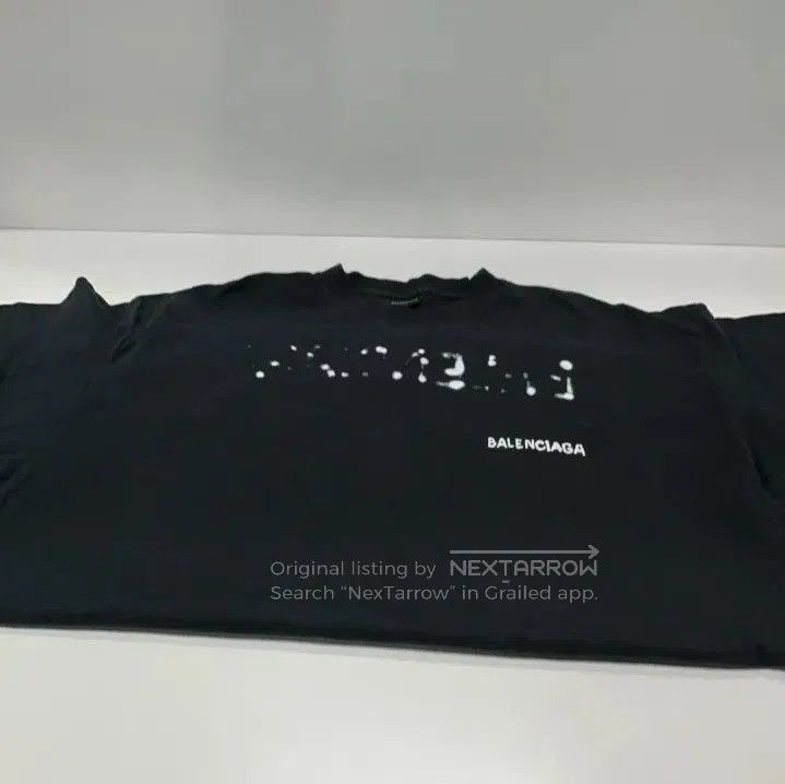 Balenciaga Balenciaga SS23 Logo Print Black T. Size US XL / EU 56 / 4 - 2 Thumbnail