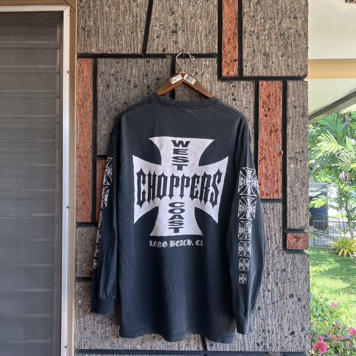 Vintage VTG ‘90s West Coast Choppers Long Sleeved Tee Shirt Size US L / EU 52-54 / 3 - 3 Thumbnail