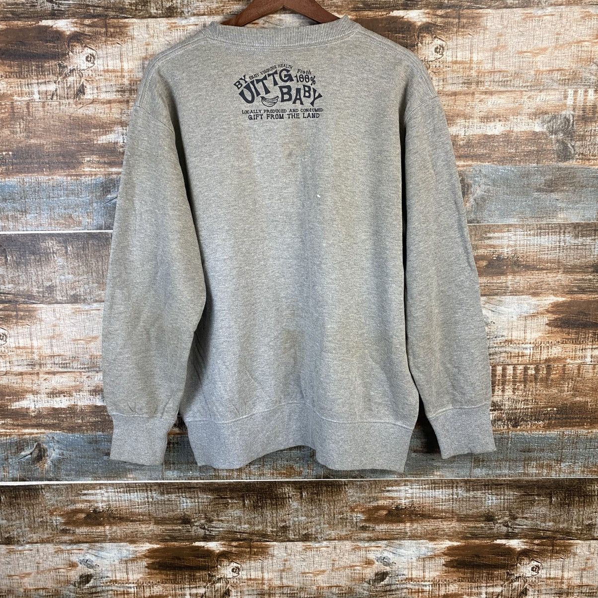 Japanese Brand DL Uittg Baby Gray Vintage thrashe Sweatshirt #C1200 Size US L / EU 52-54 / 3 - 14 Thumbnail