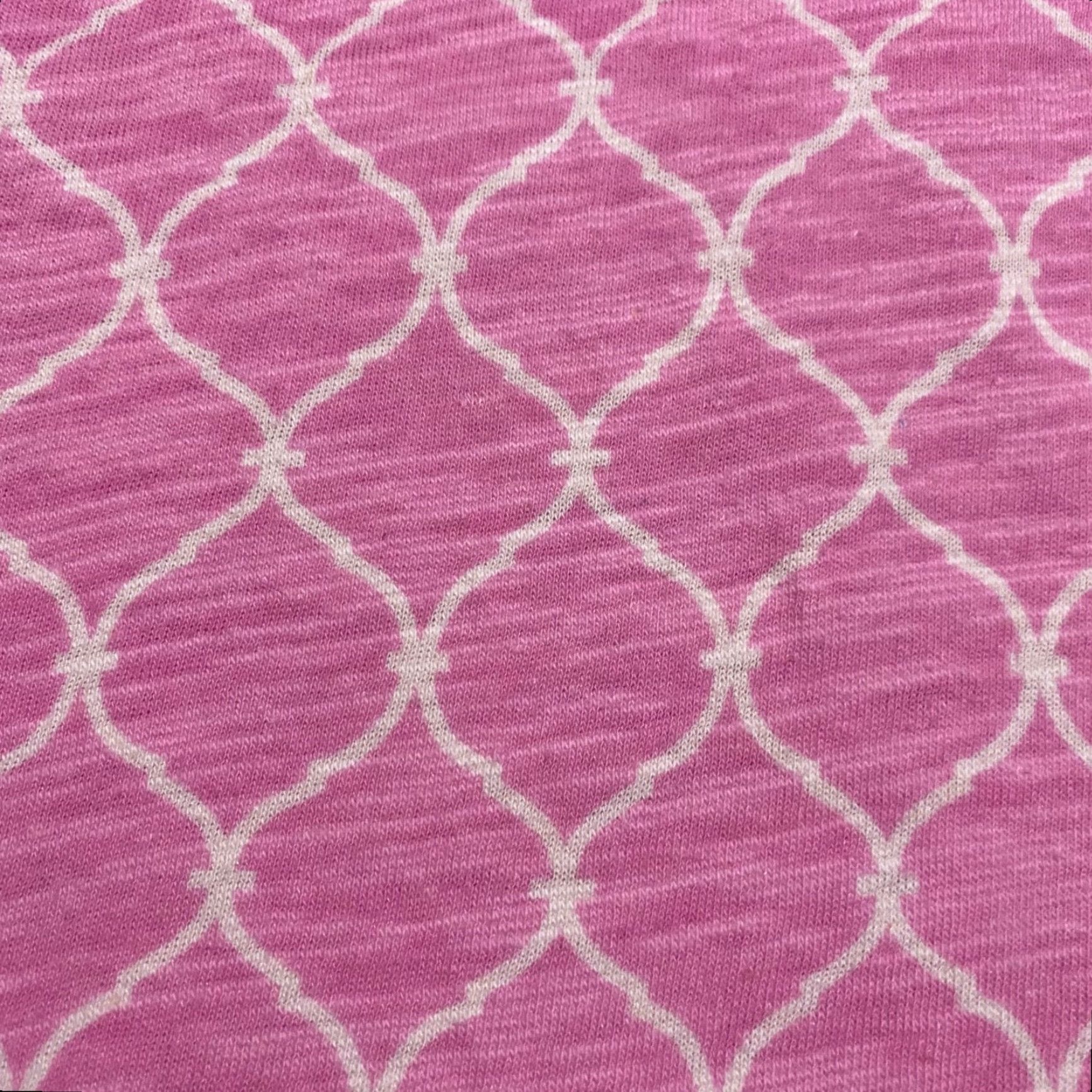 Talbots Talbots Shirt Womens Large Pink Geometric 3/4 Sleeve V-Neck Pullover Linen Blend Size L / US 10 / IT 46 - 4 Thumbnail