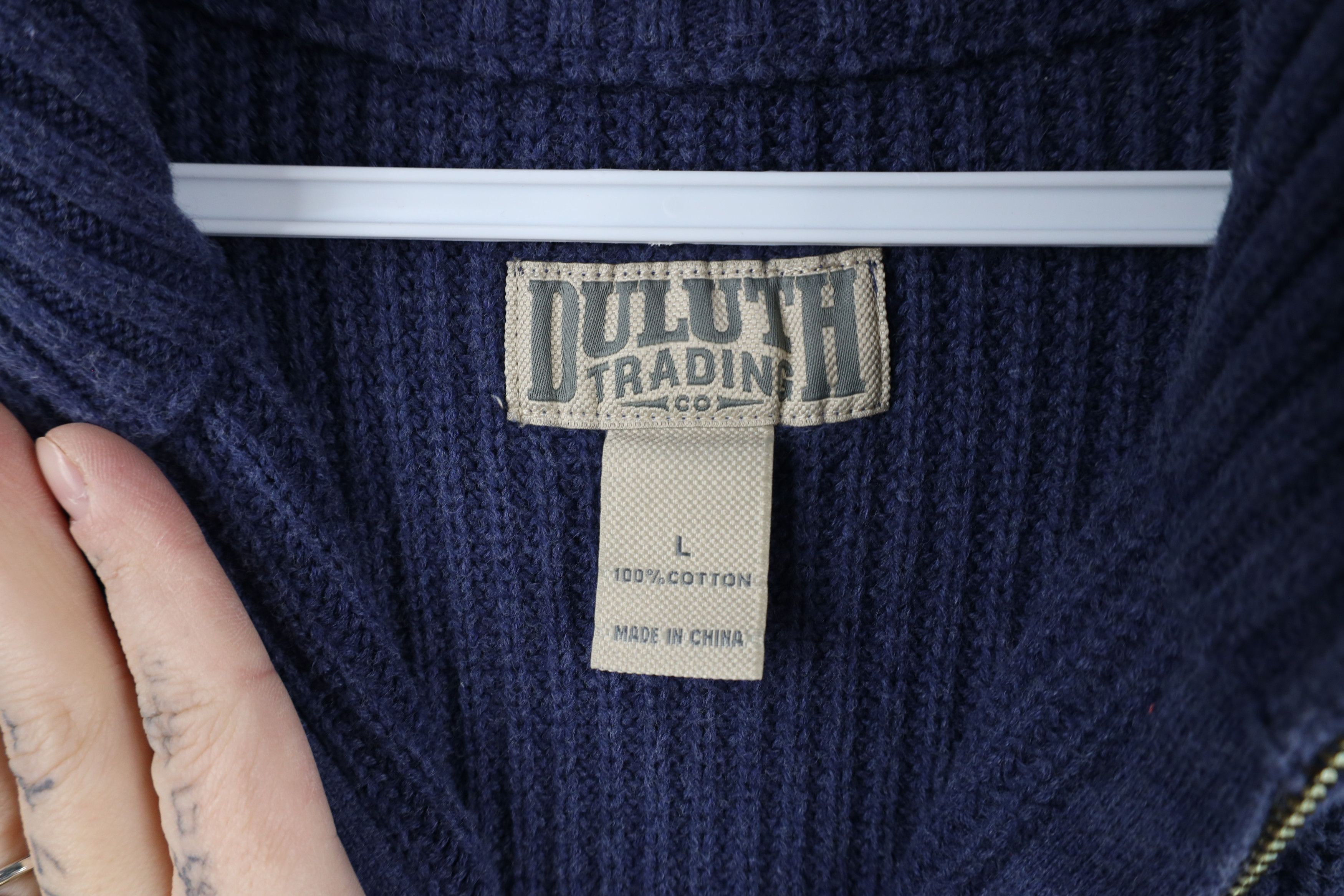 Duluth Trading Company × Vintage Duluth Trading Co Heavyweight Ribbed Knit Half Zip Sweater Size US L / EU 52-54 / 3 - 6 Thumbnail