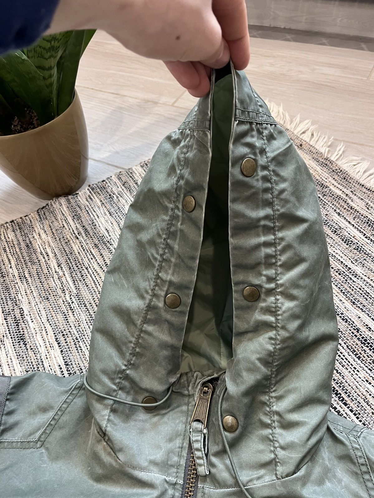 Firetrap × Vintage Vintage Fitetrap Y2K military jacket waxed style green Camo Size US XXL / EU 58 / 5 - 16 Thumbnail